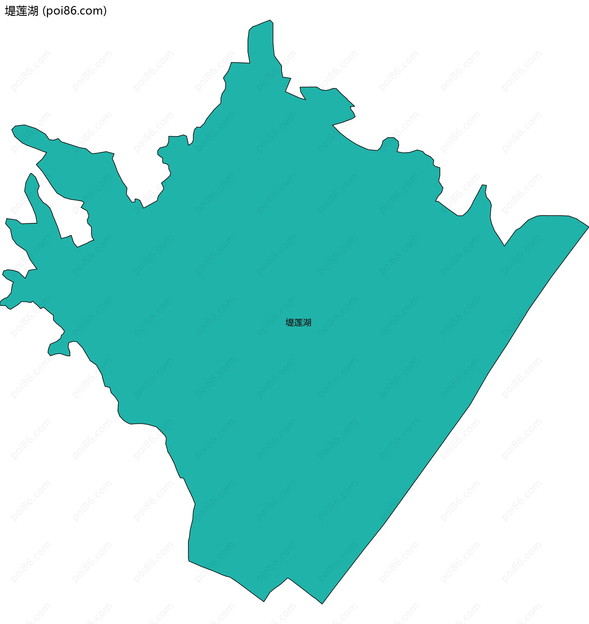 堤莲湖边界地图