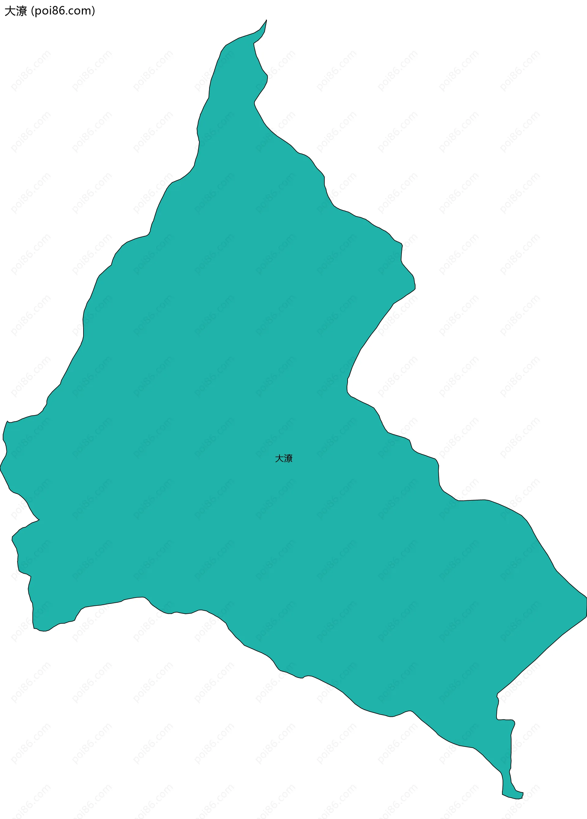 大潦边界地图