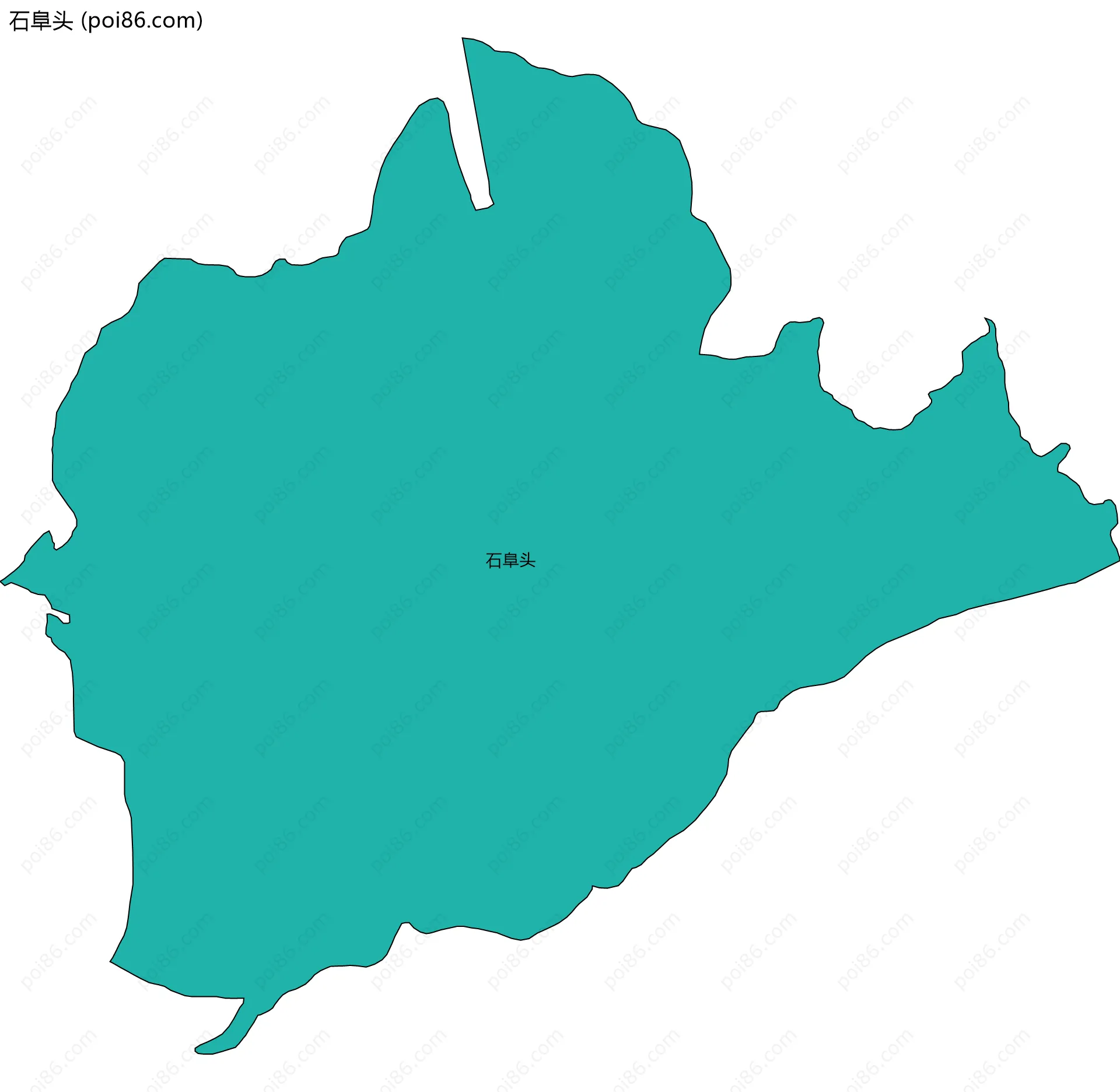 石阜头边界地图