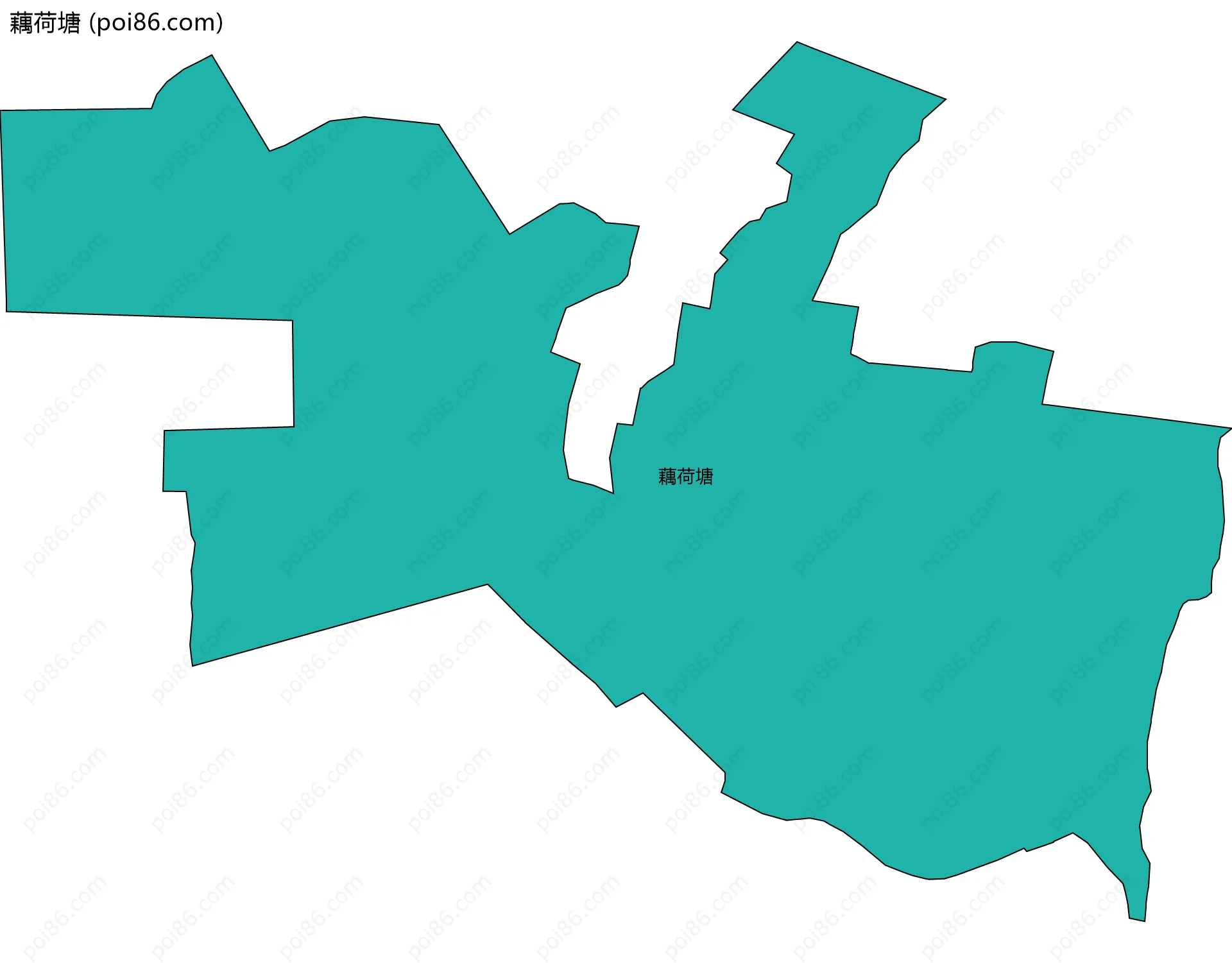 藕荷塘边界地图