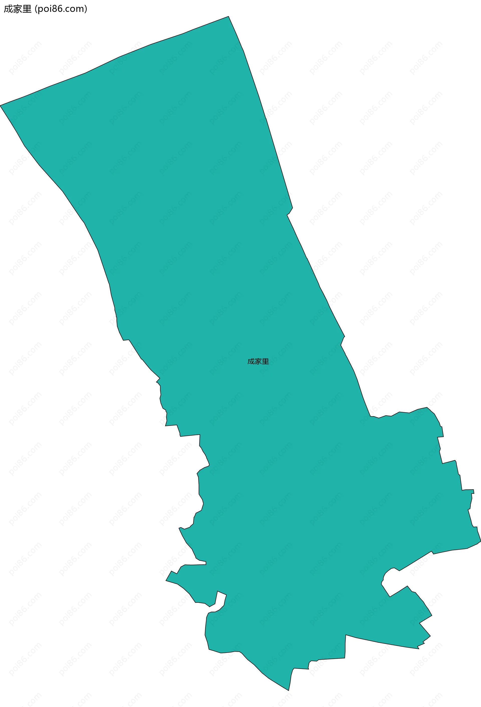 成家里边界地图