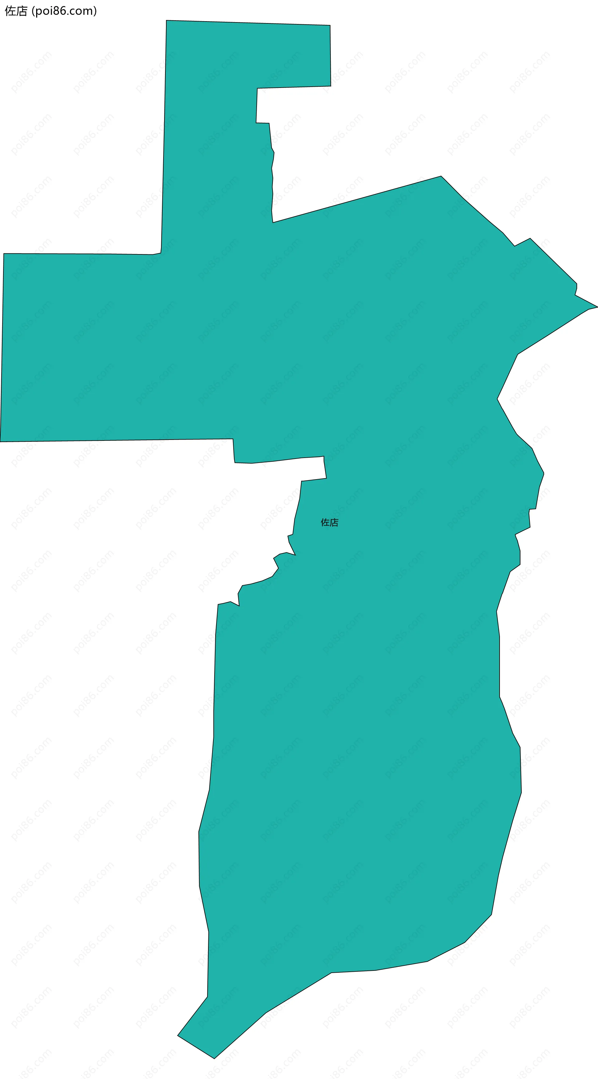 佐店边界地图
