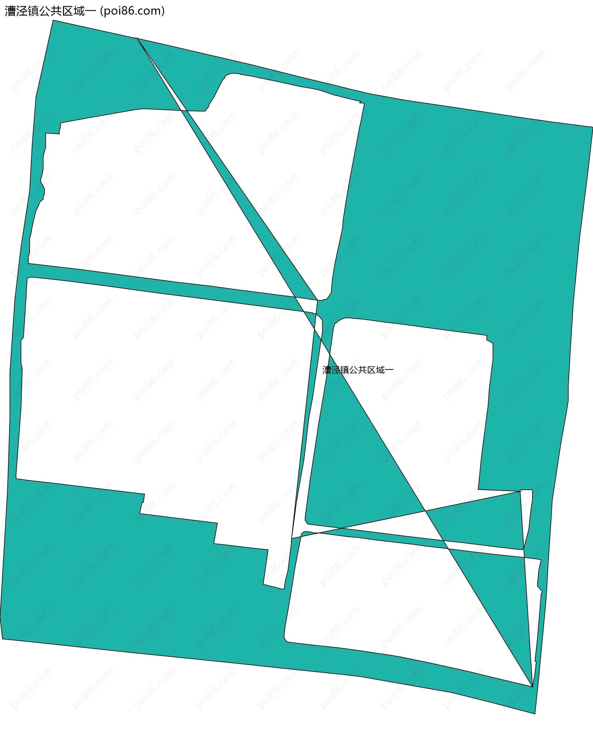 漕泾镇公共区域一边界地图
