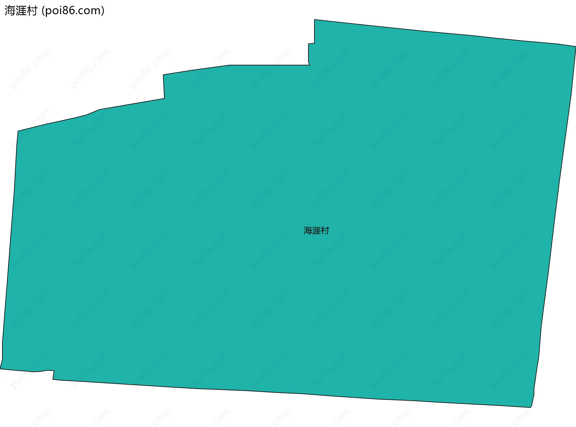 海涯村边界地图