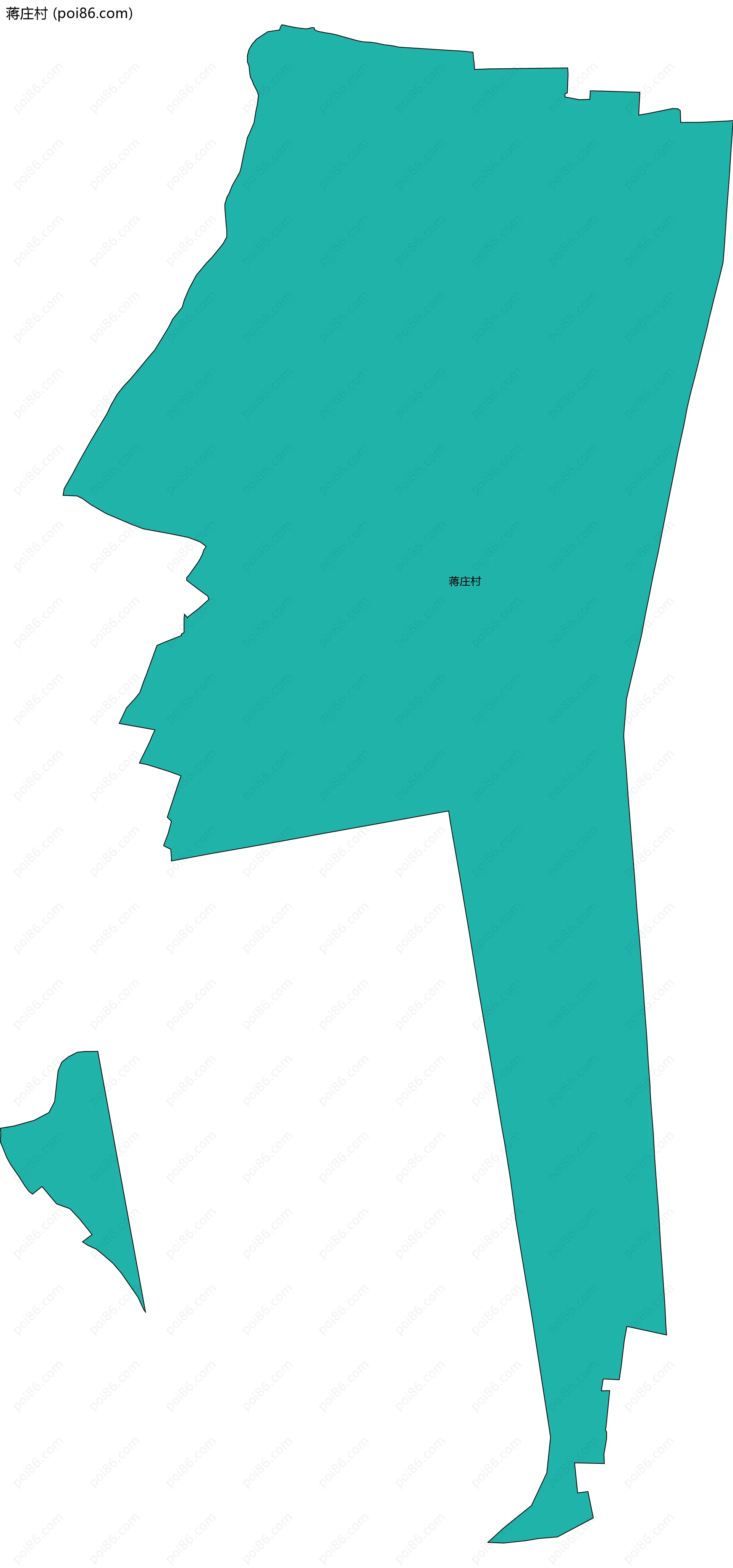 蒋庄村边界地图