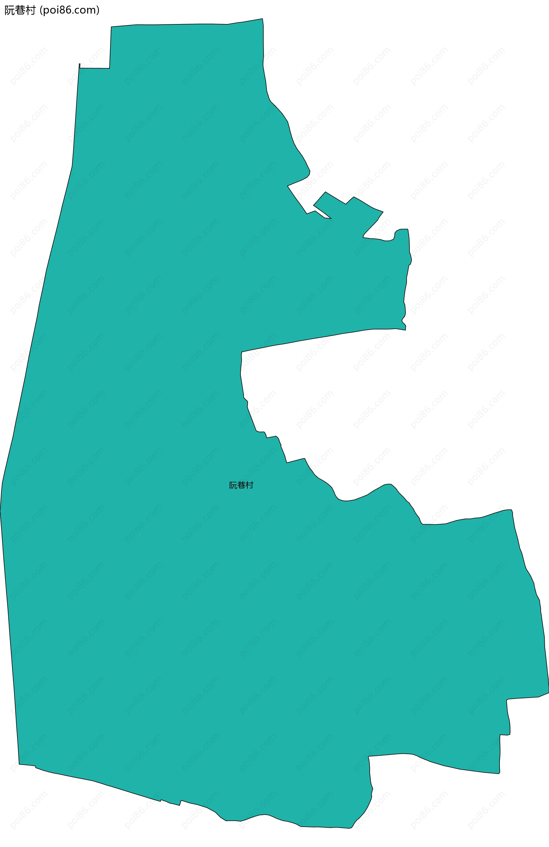 阮巷村边界地图