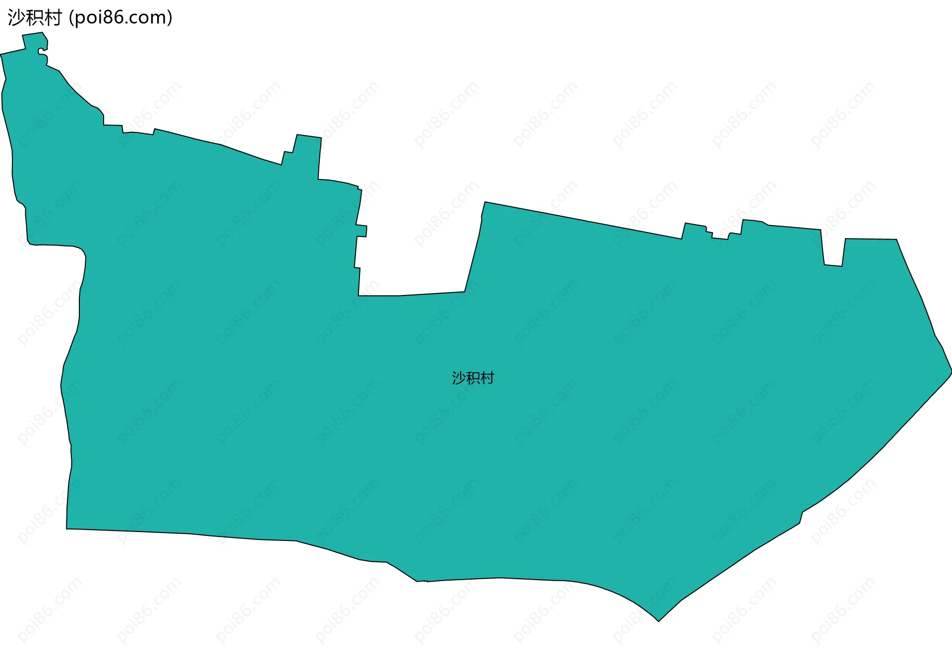 沙积村边界地图