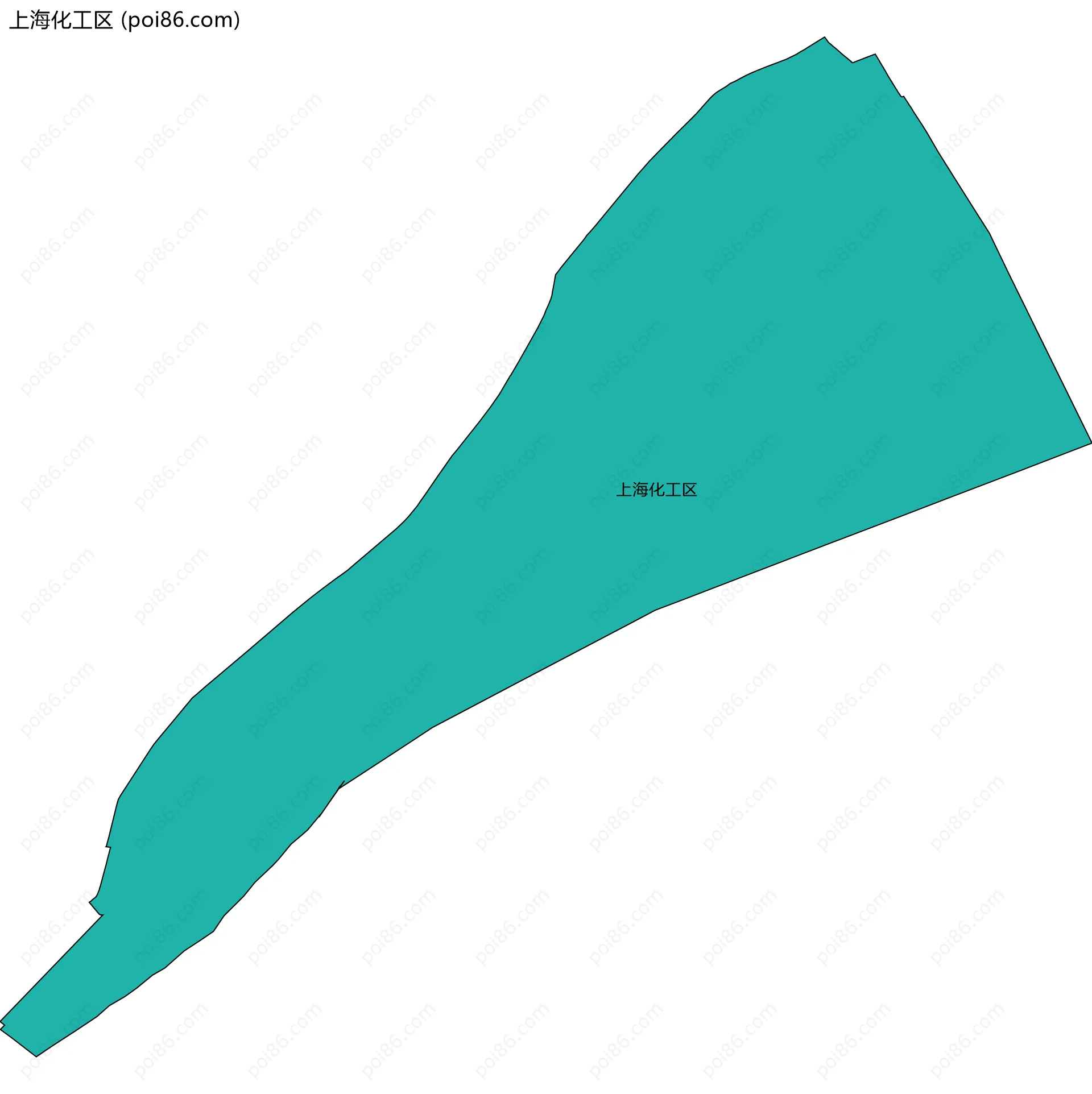 上海化工区边界地图