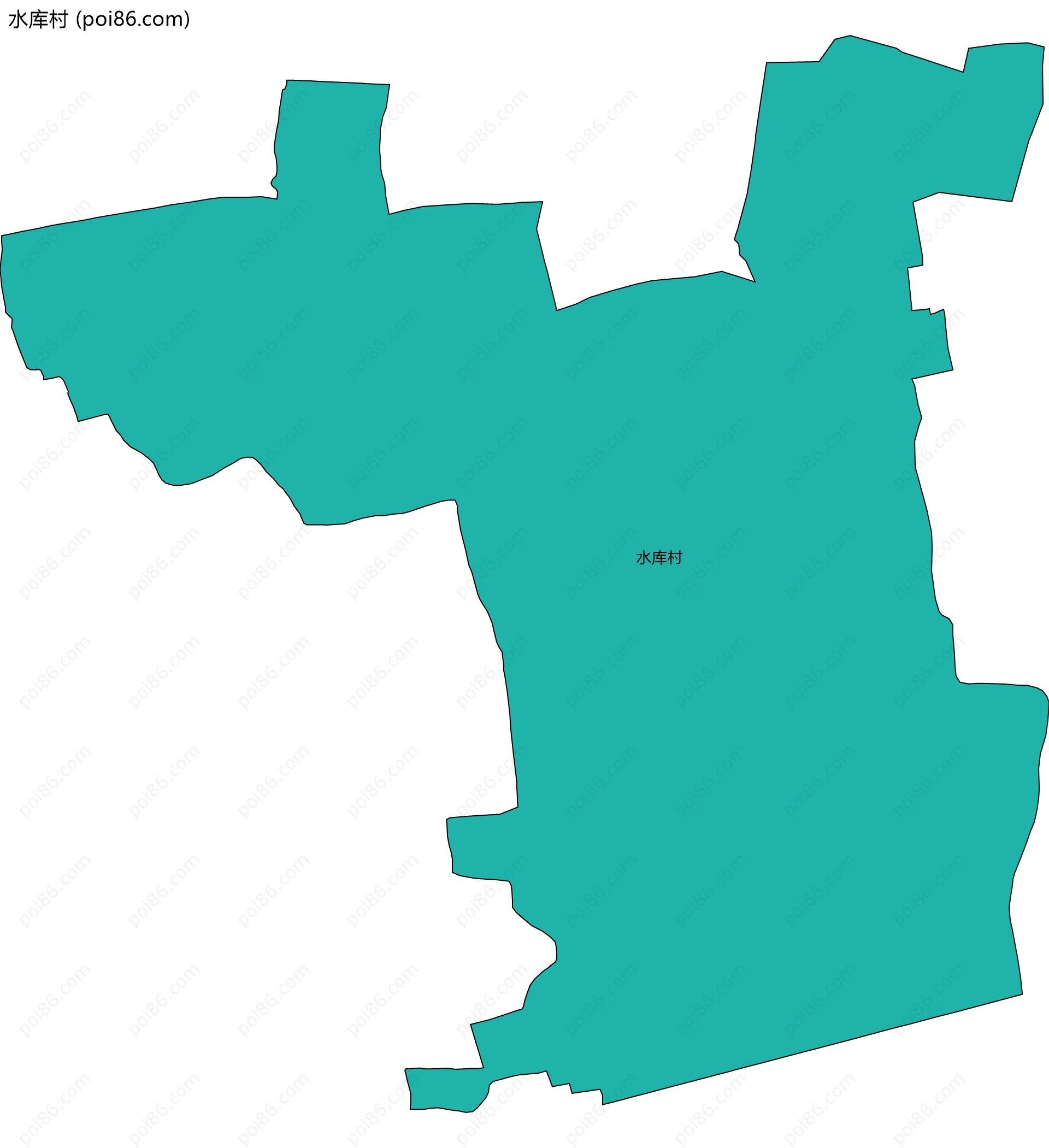 水库村边界地图