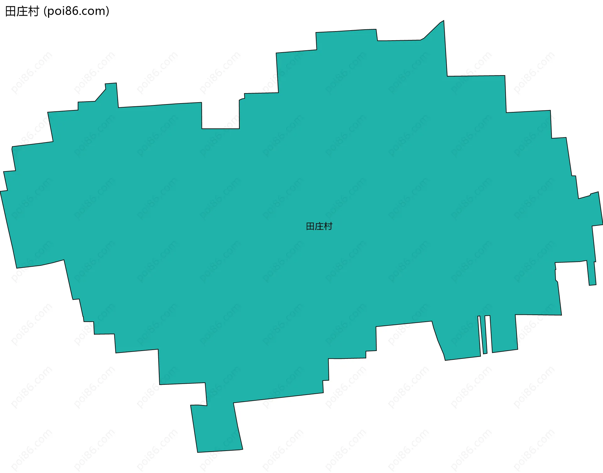 田庄村边界地图