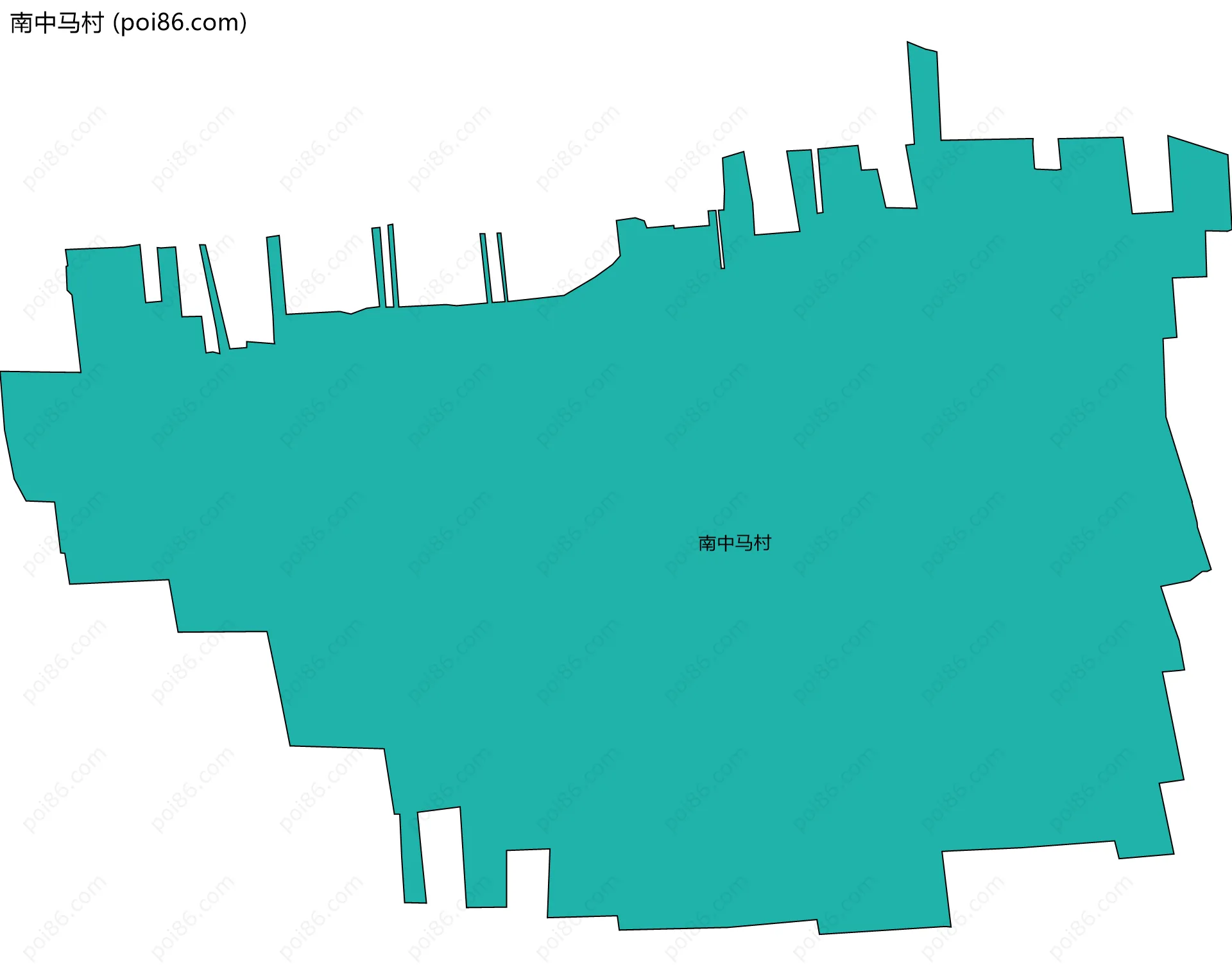 南中马村边界地图