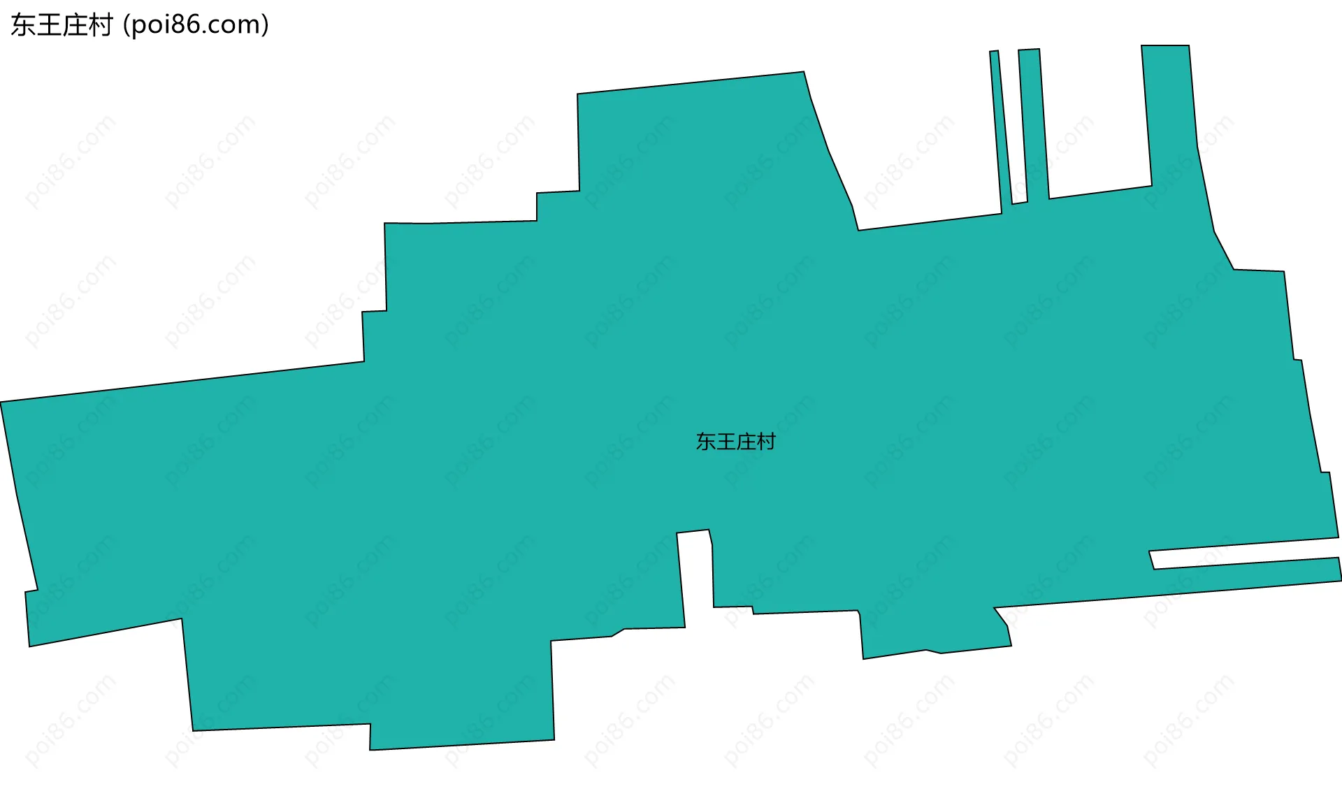 东王庄村边界地图