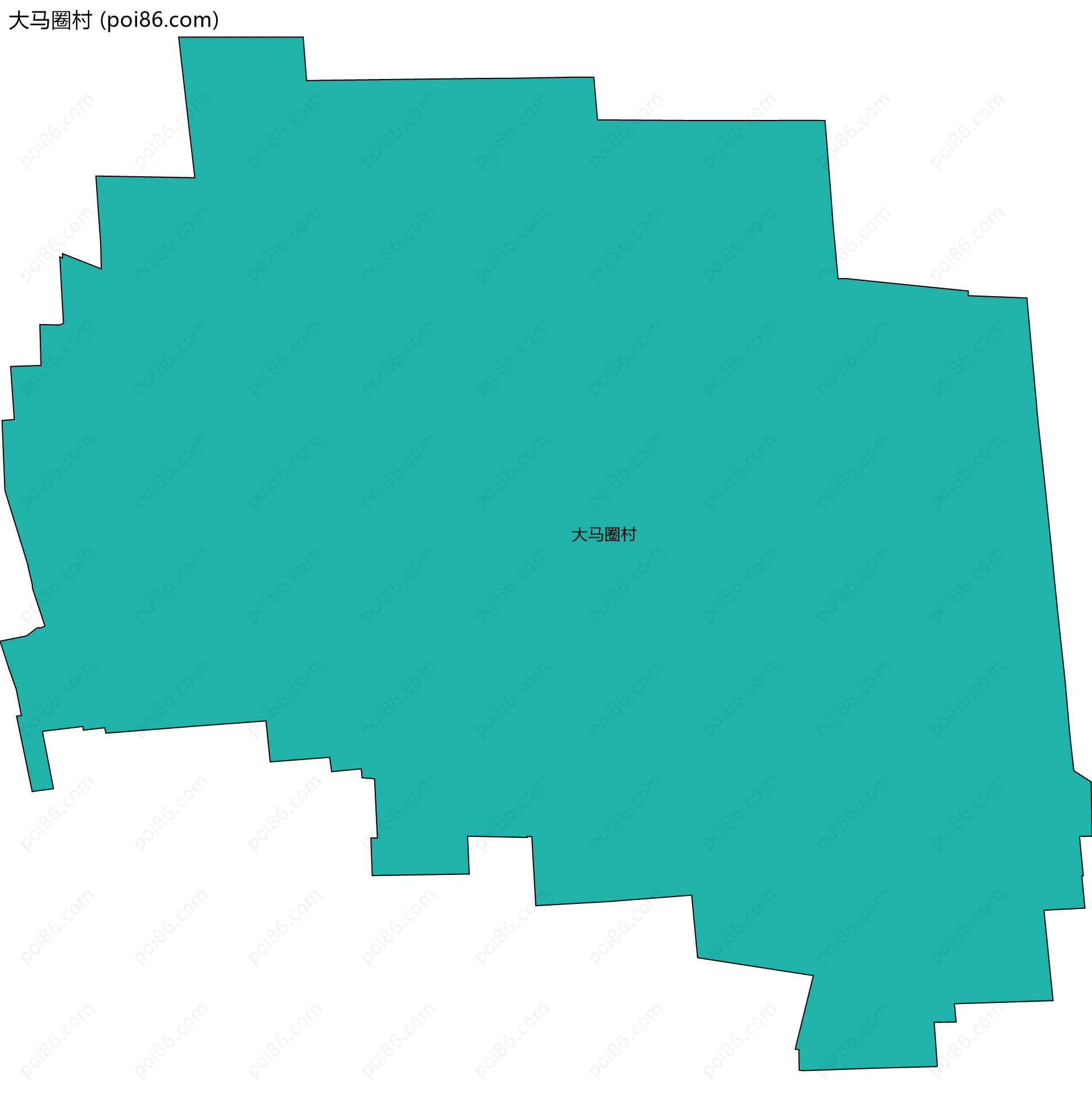 大马圈村边界地图
