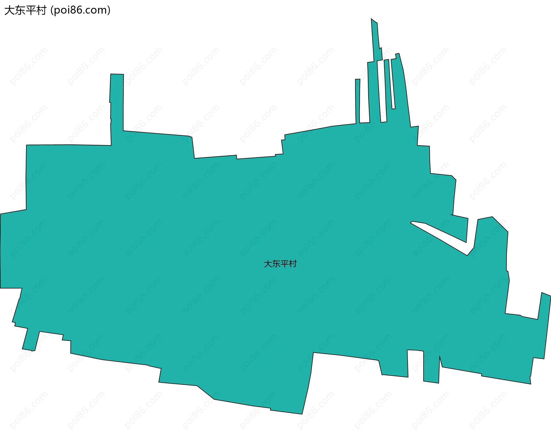 大东平村边界地图