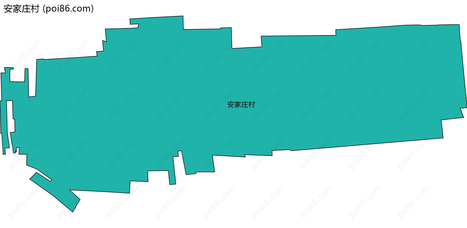 安家庄村边界地图