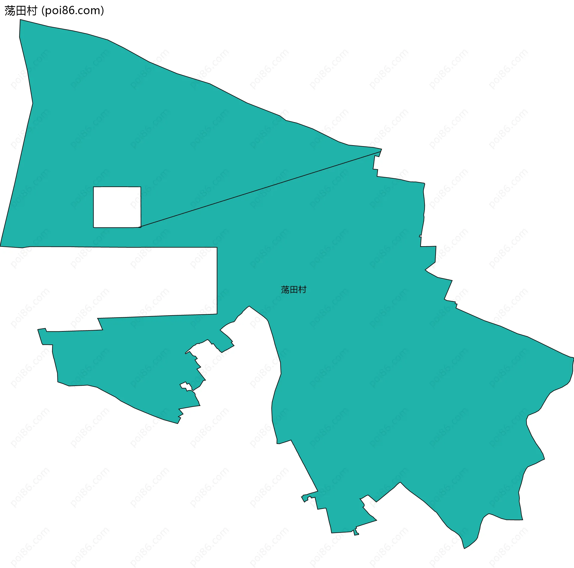 荡田村边界地图