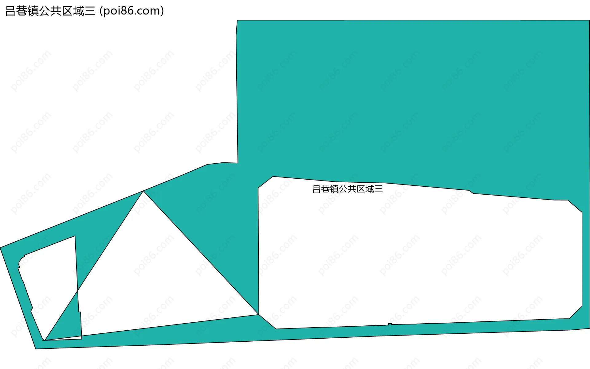 吕巷镇公共区域三边界地图