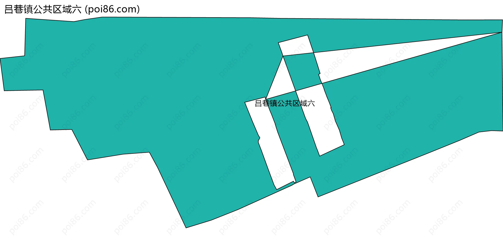 吕巷镇公共区域六边界地图