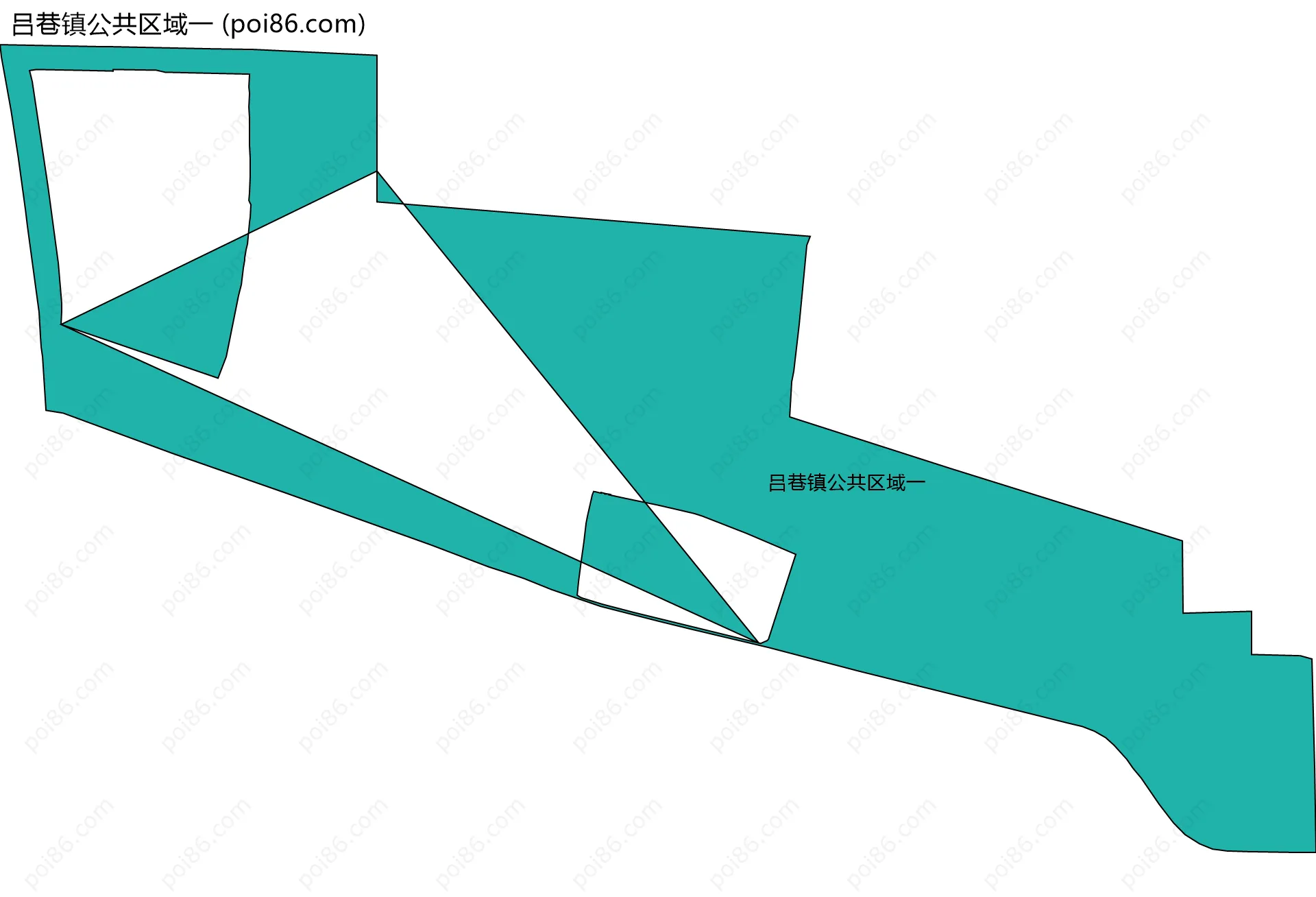 吕巷镇公共区域一边界地图