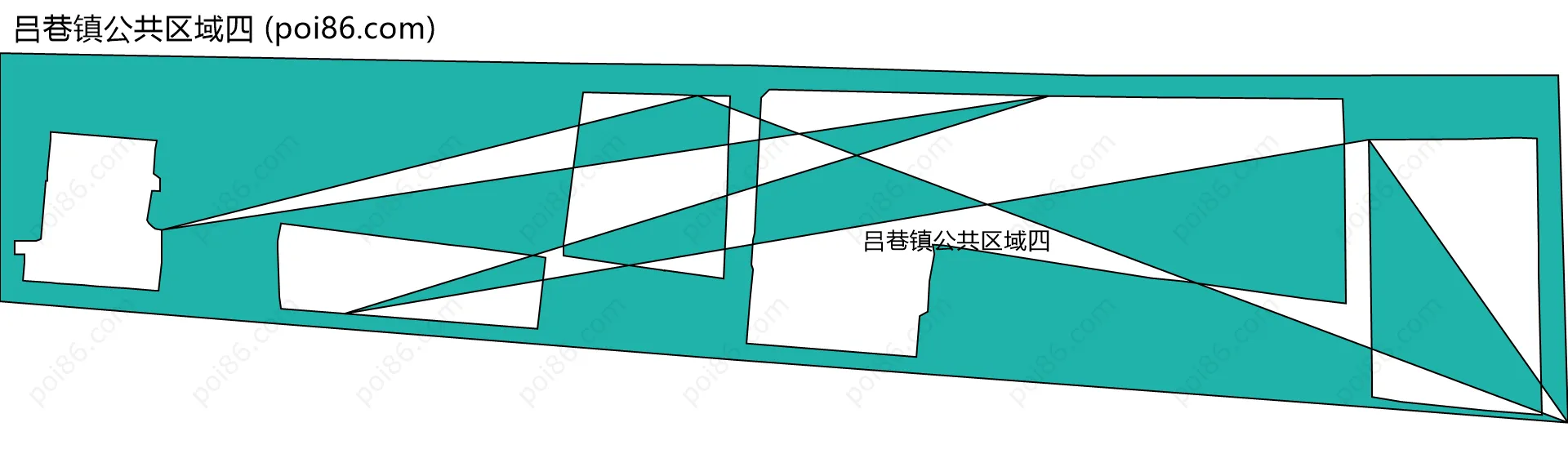 吕巷镇公共区域四边界地图