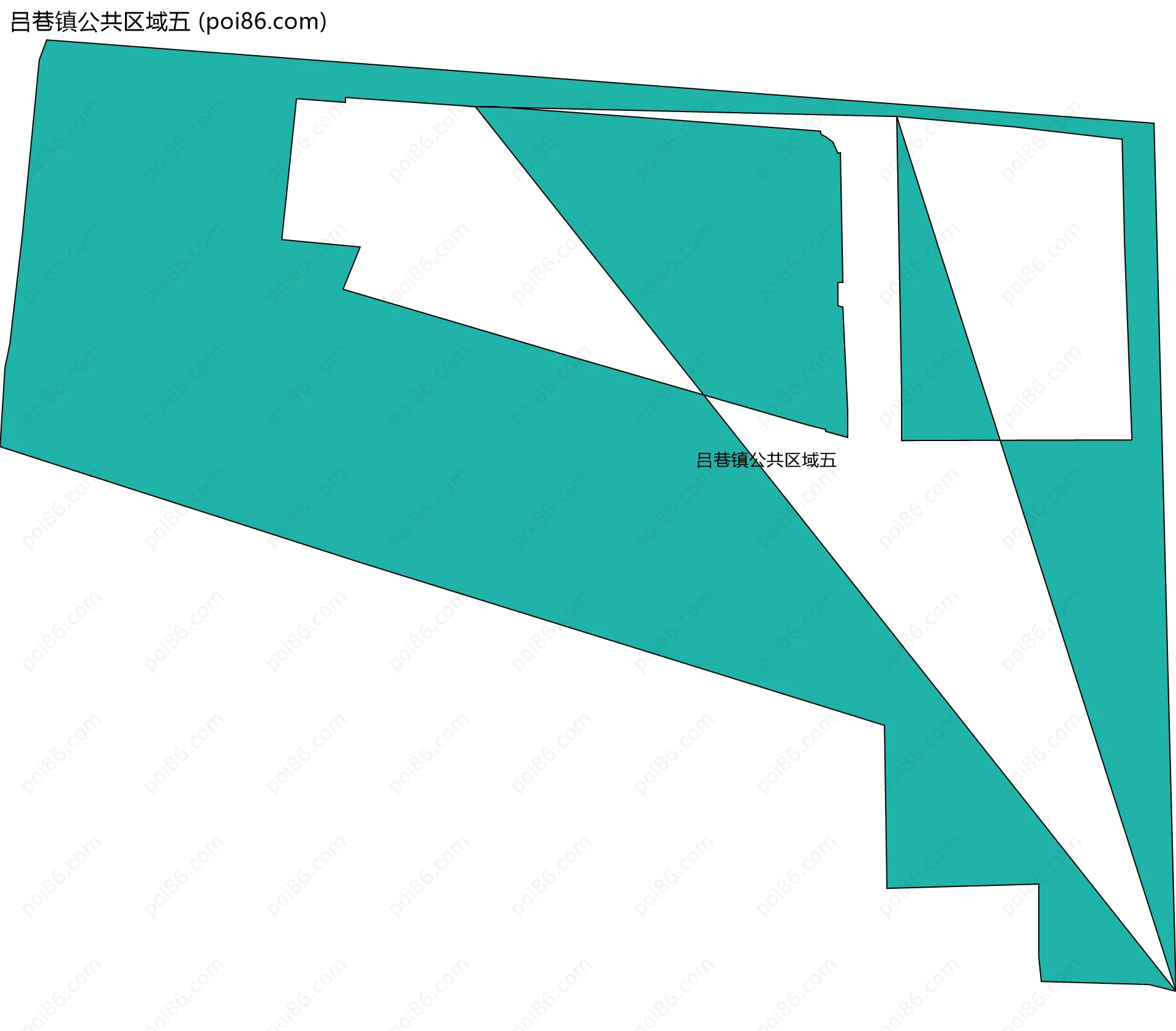 吕巷镇公共区域五边界地图