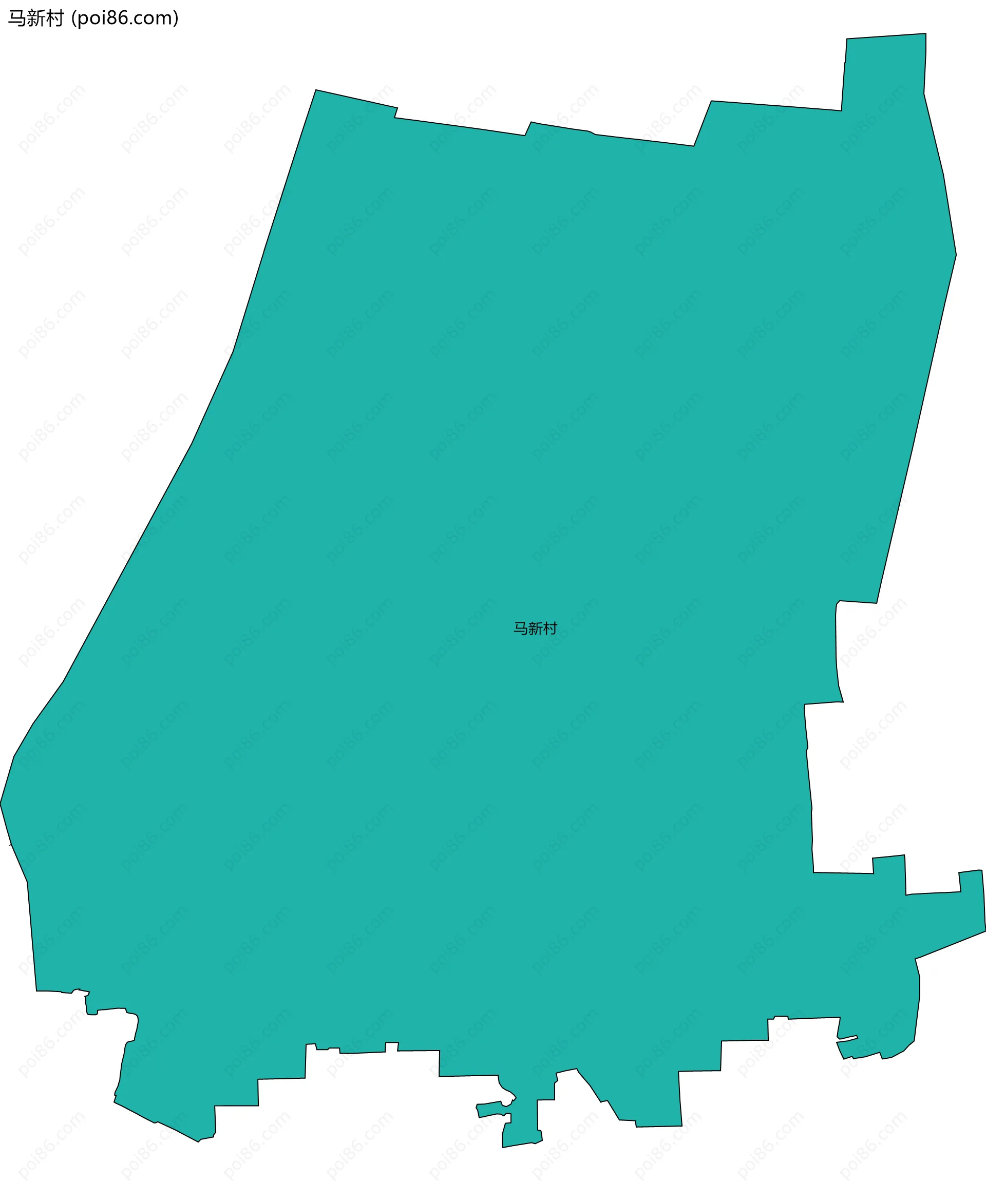 马新村边界地图