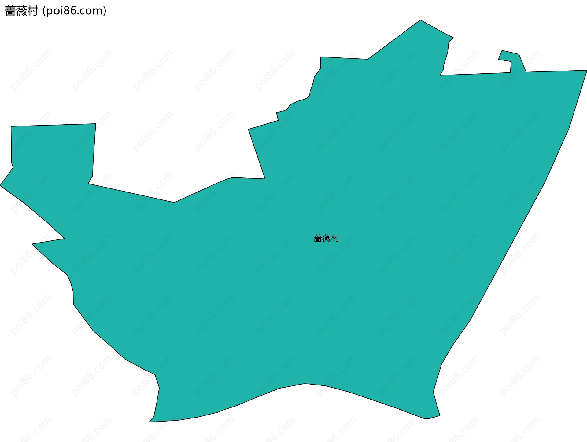蔷薇村边界地图