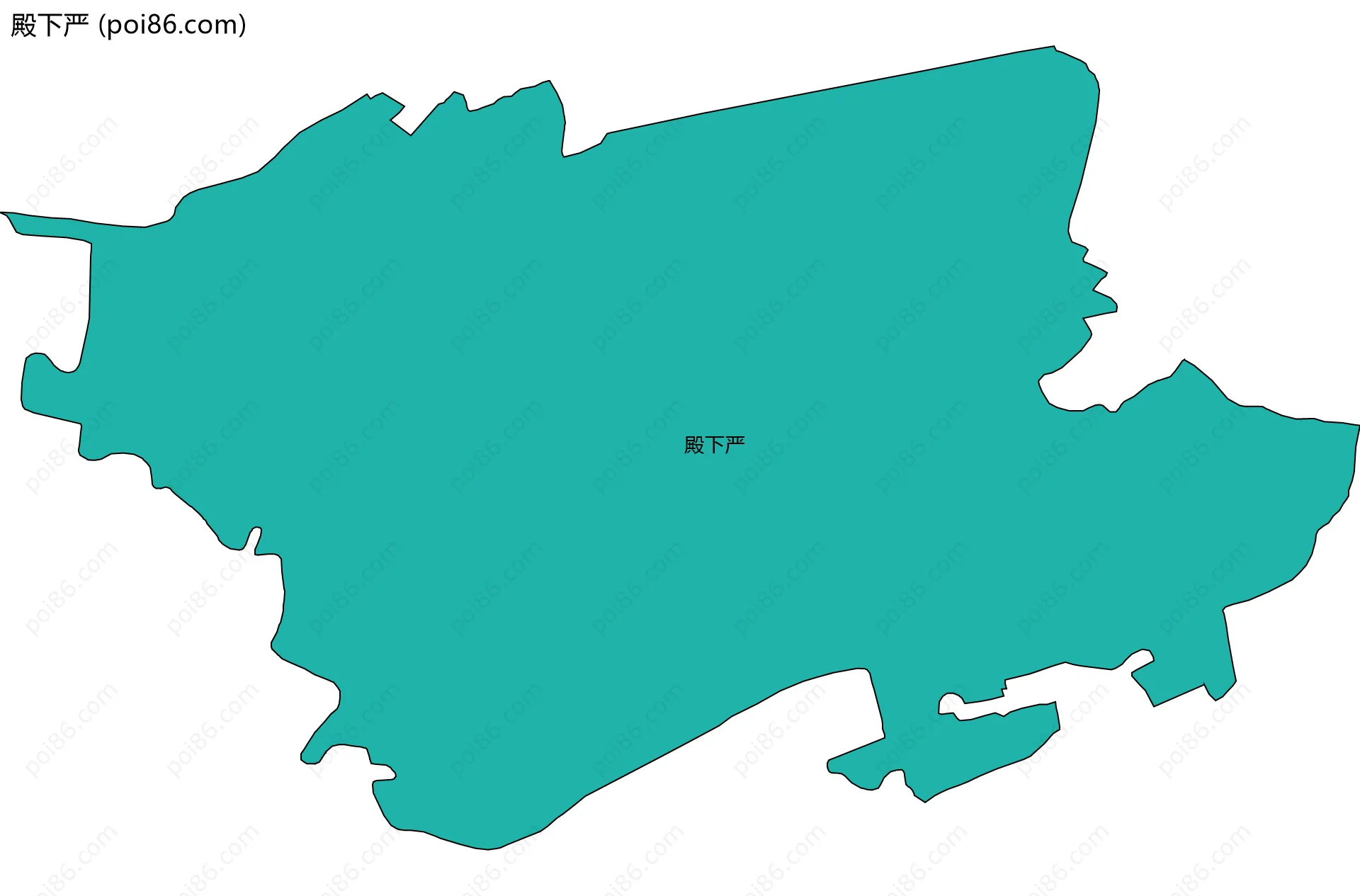 殿下严边界地图