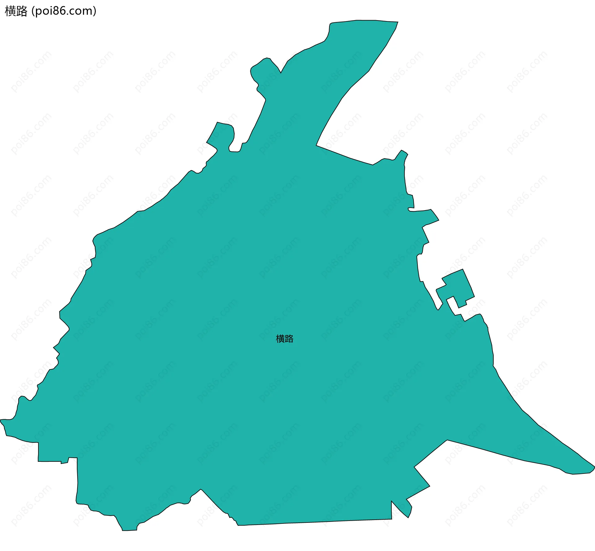 横路边界地图