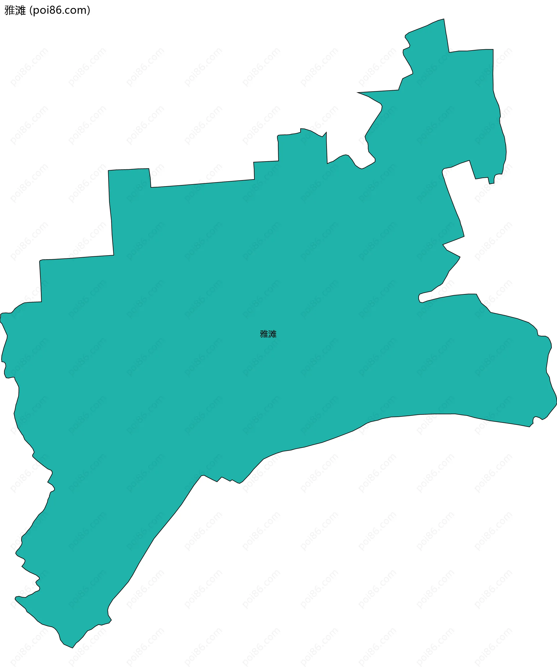 雅滩边界地图