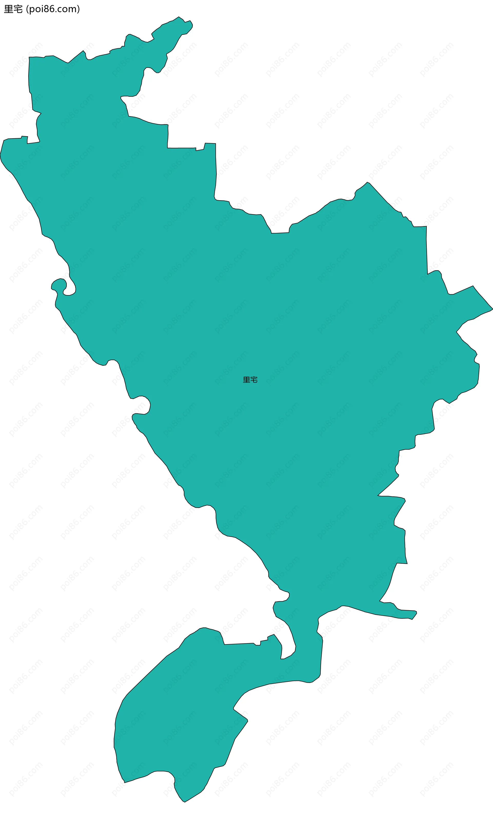 里宅边界地图