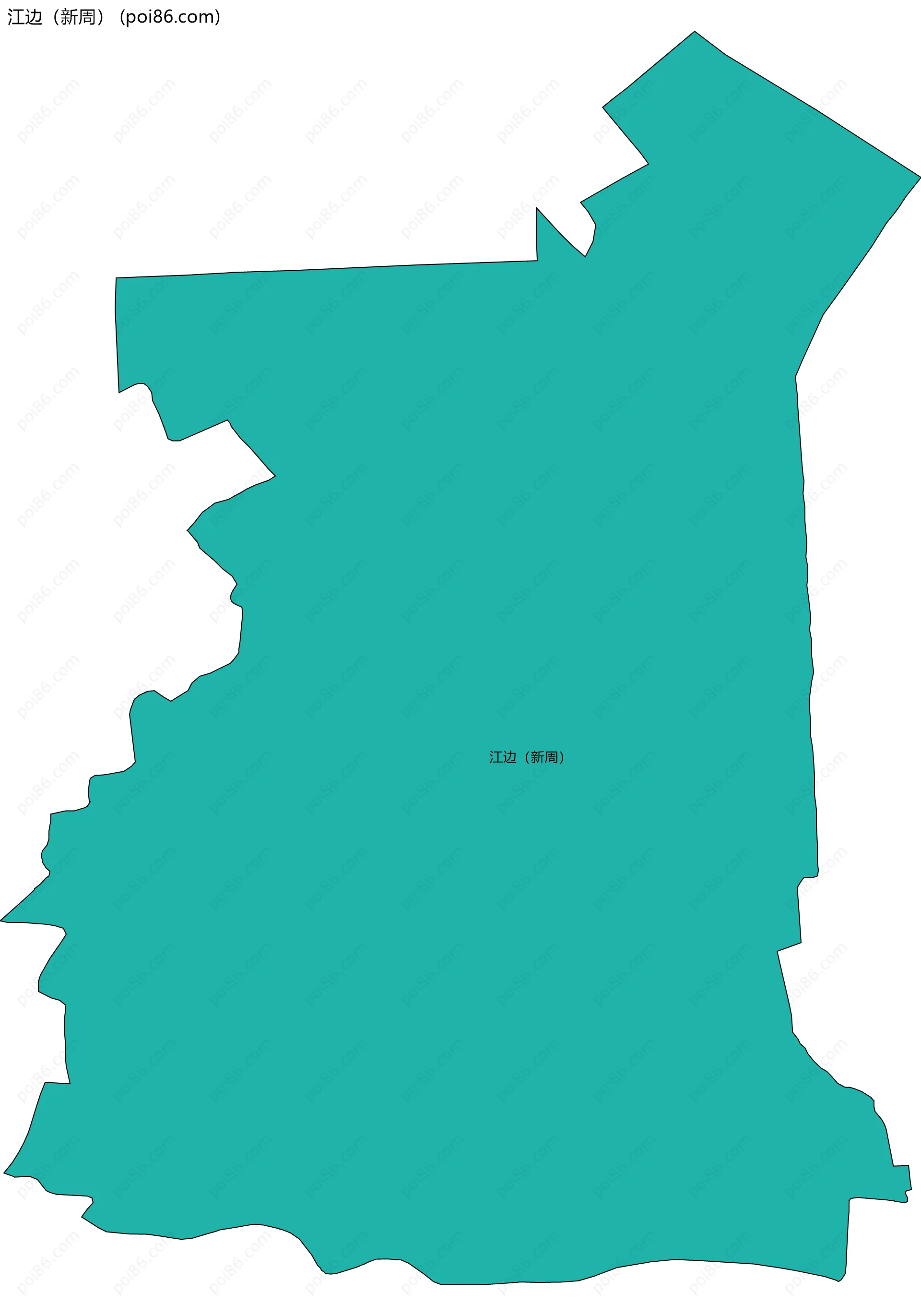 江边（新周）边界地图