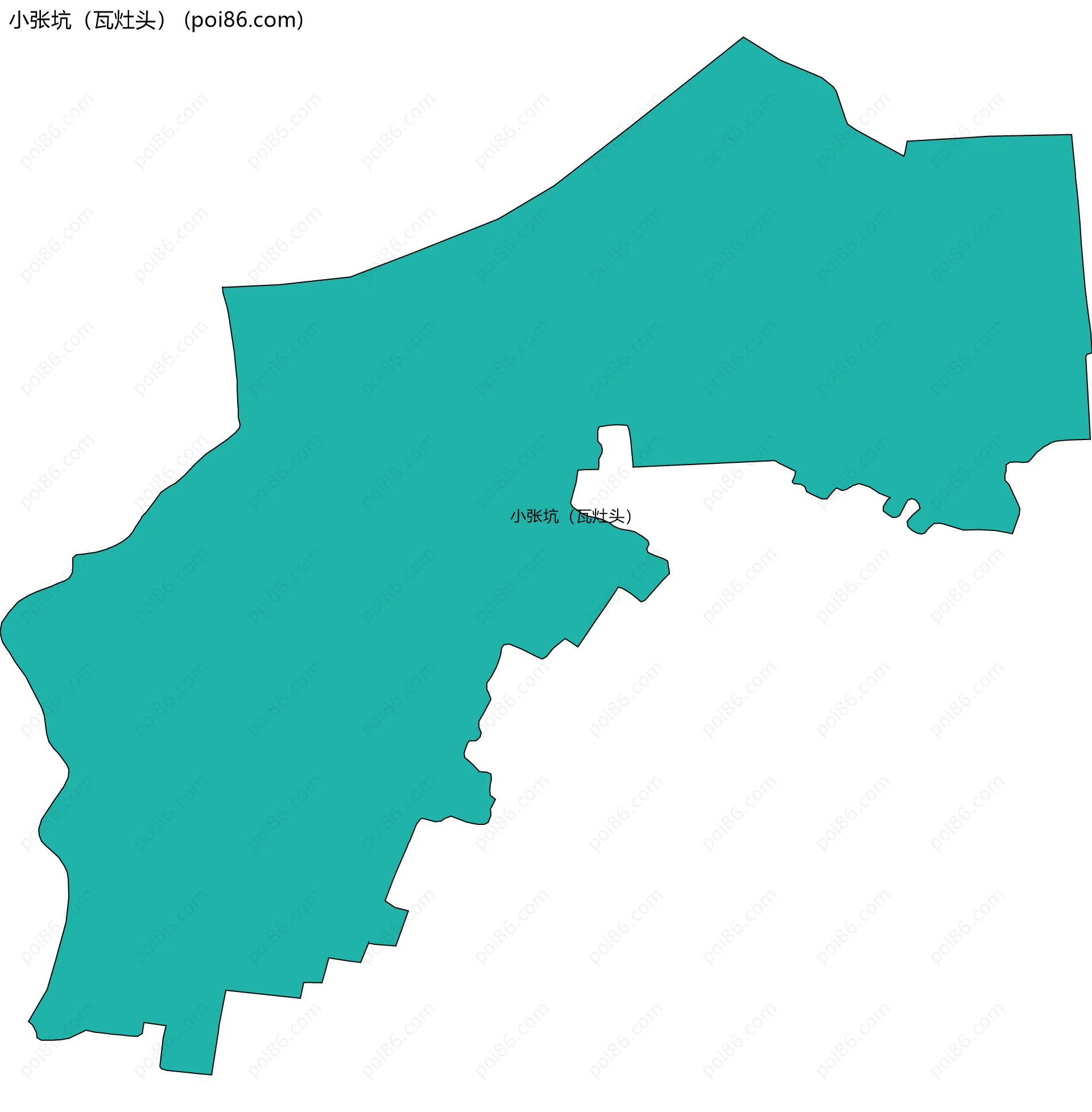 小张坑（瓦灶头）边界地图