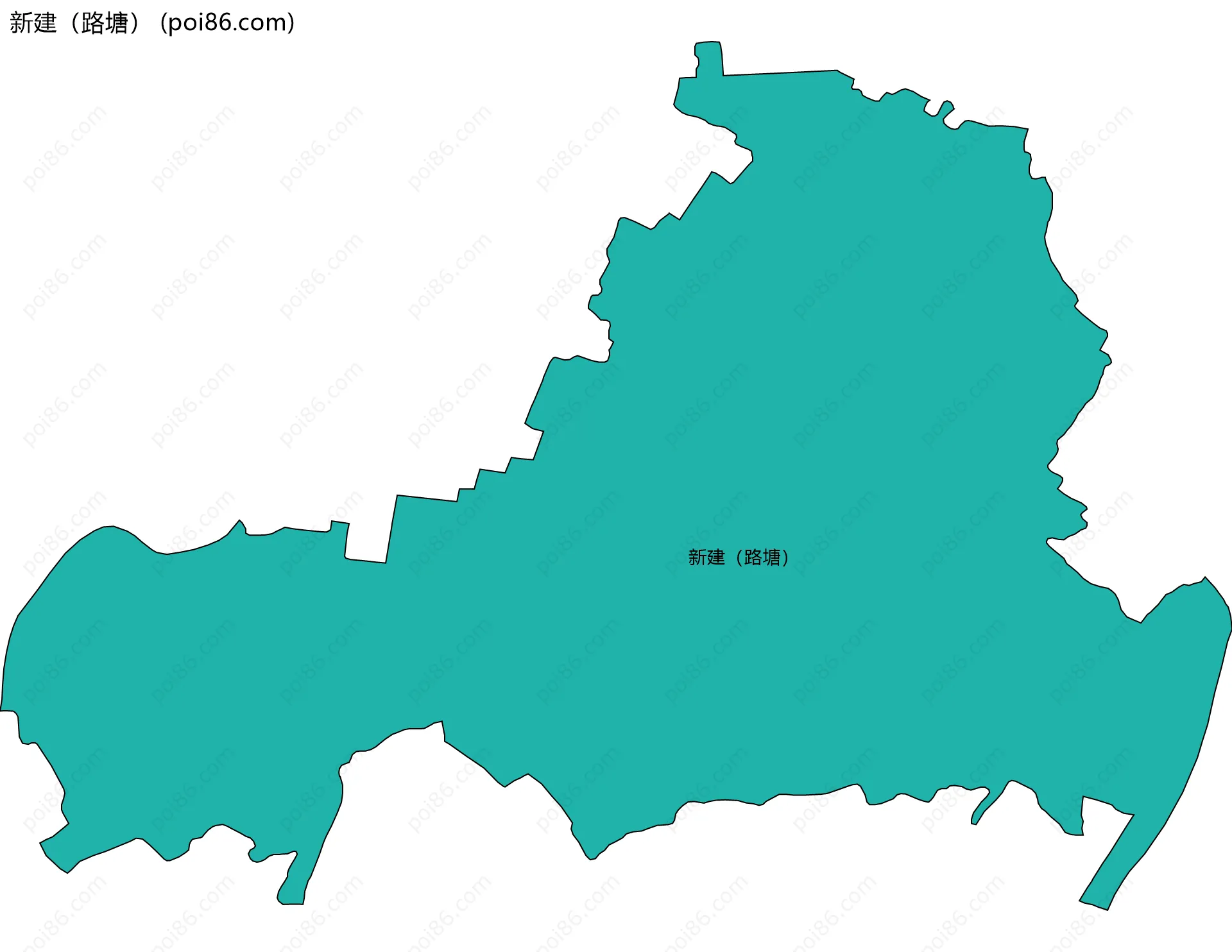 新建（路塘）边界地图