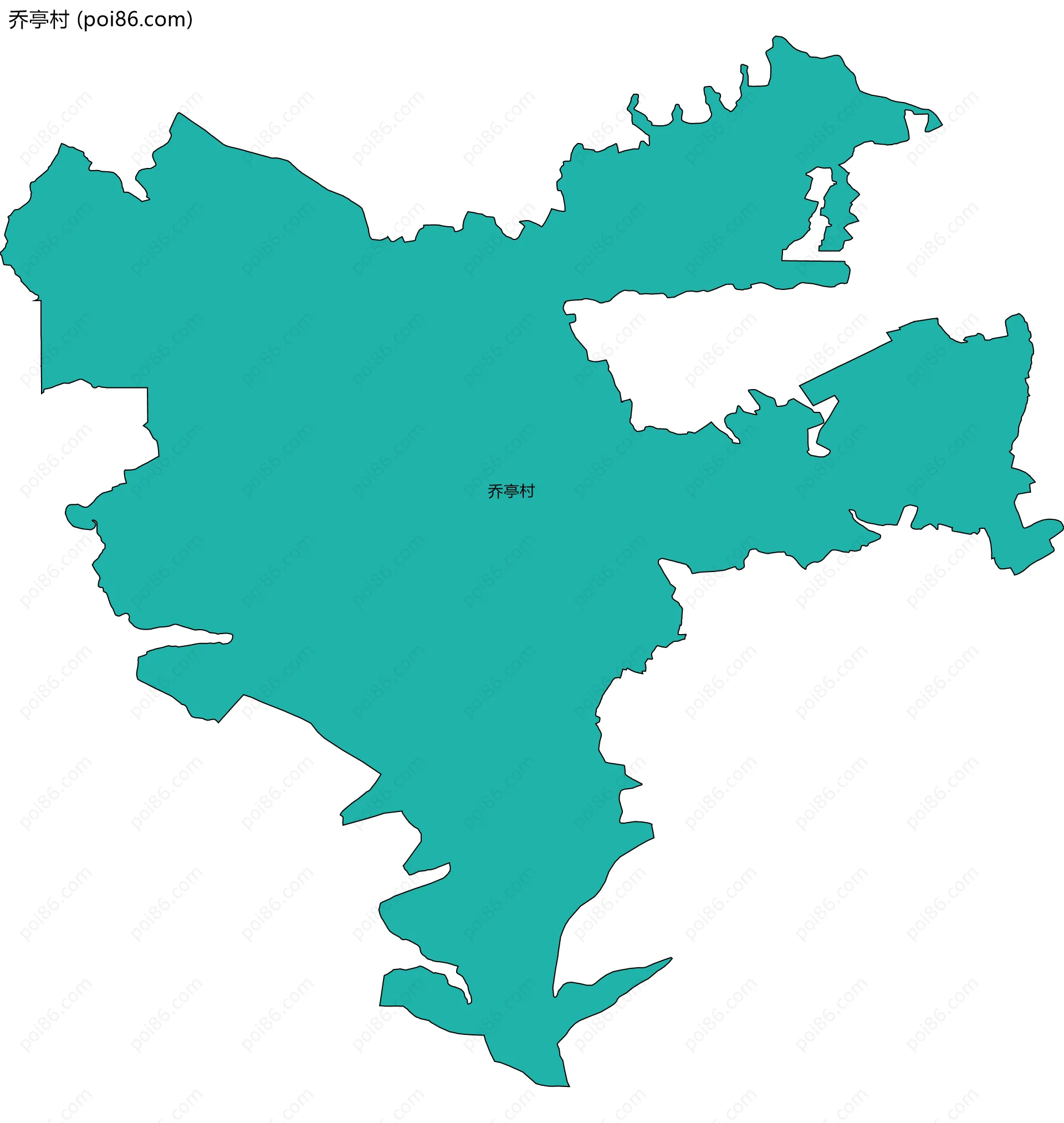 乔亭村边界地图