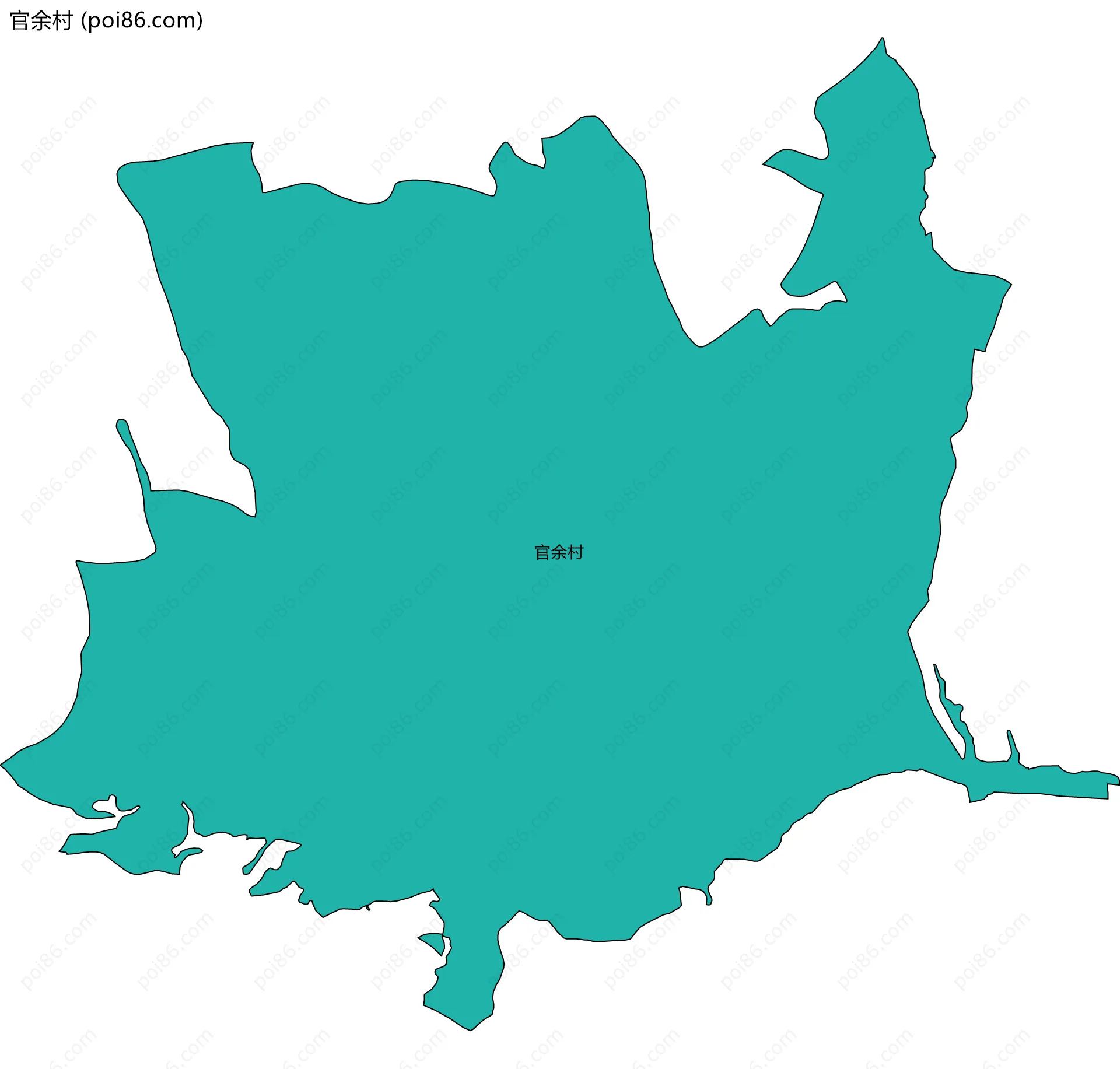 官余村边界地图