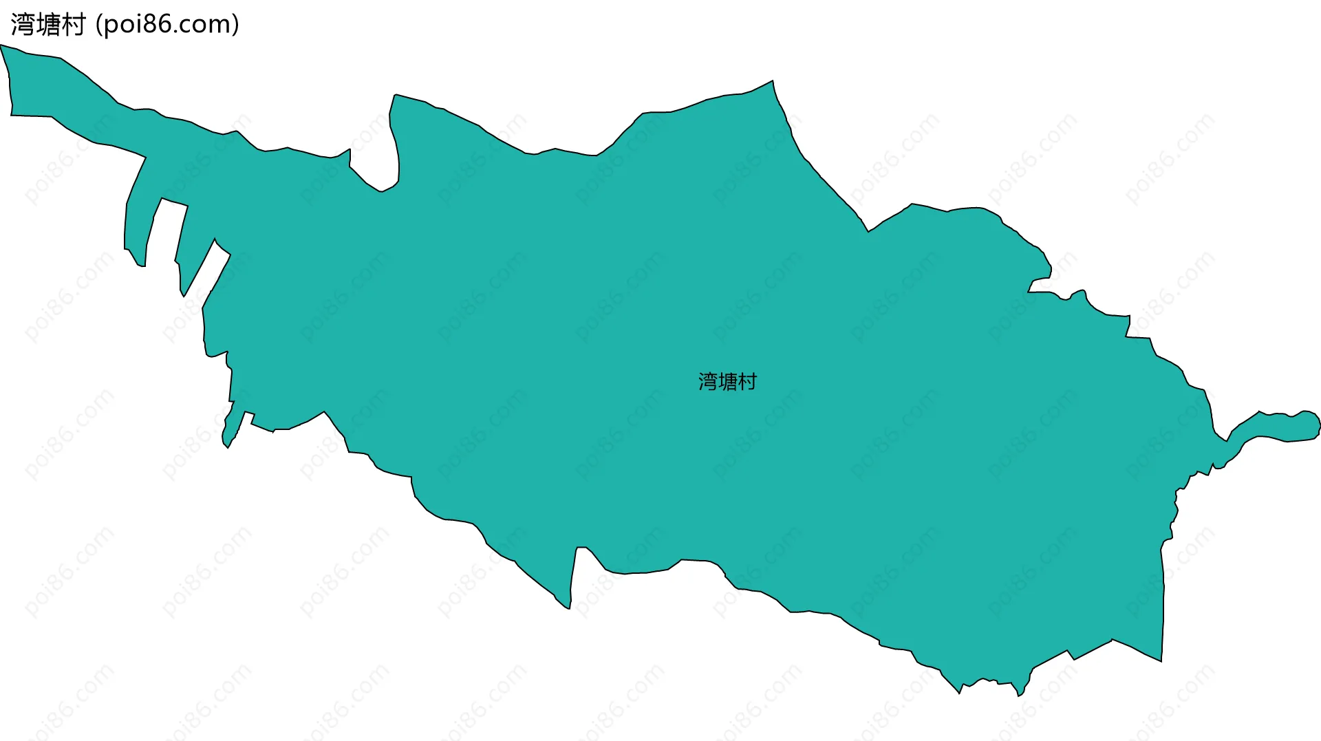 湾塘村边界地图