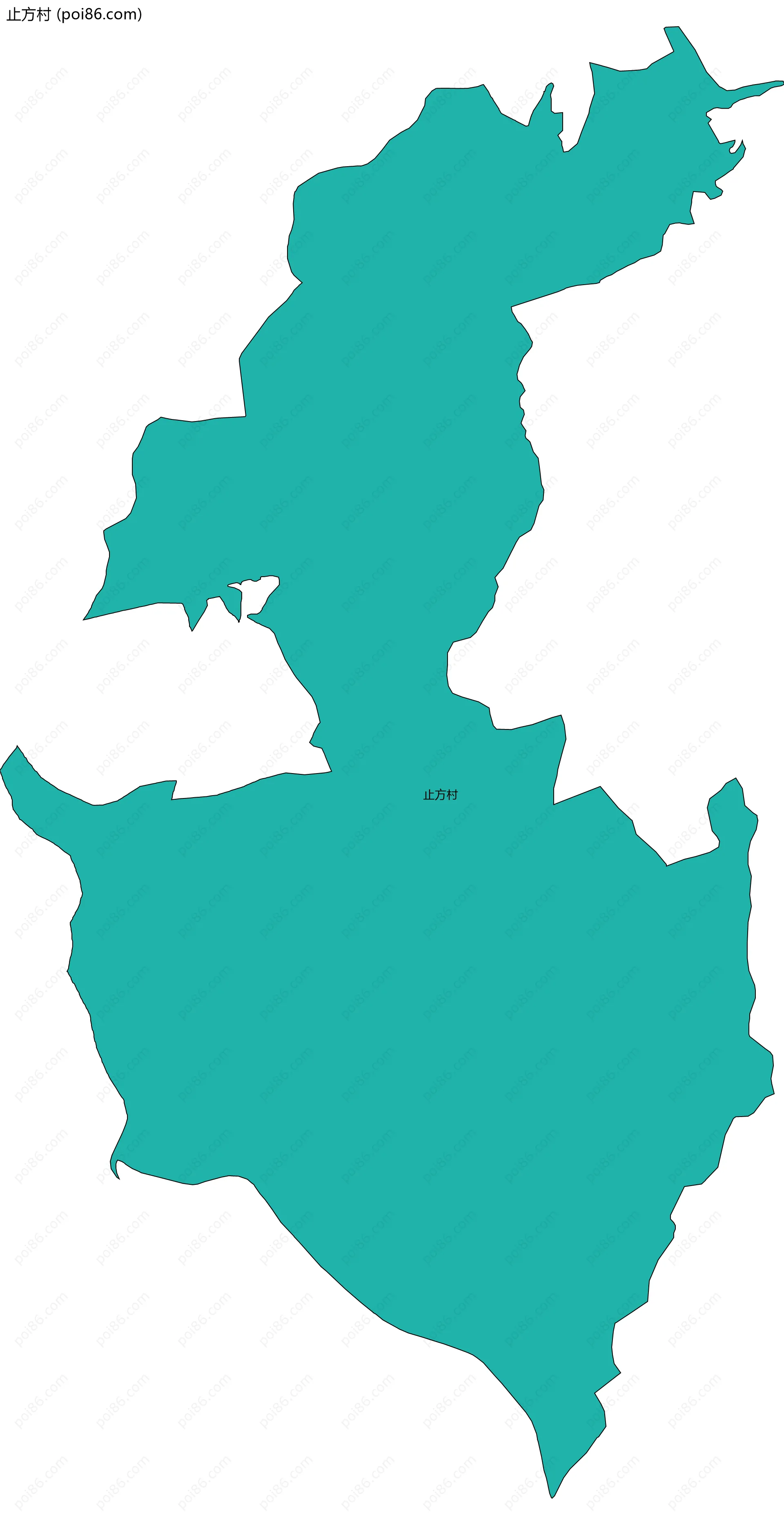 止方村边界地图