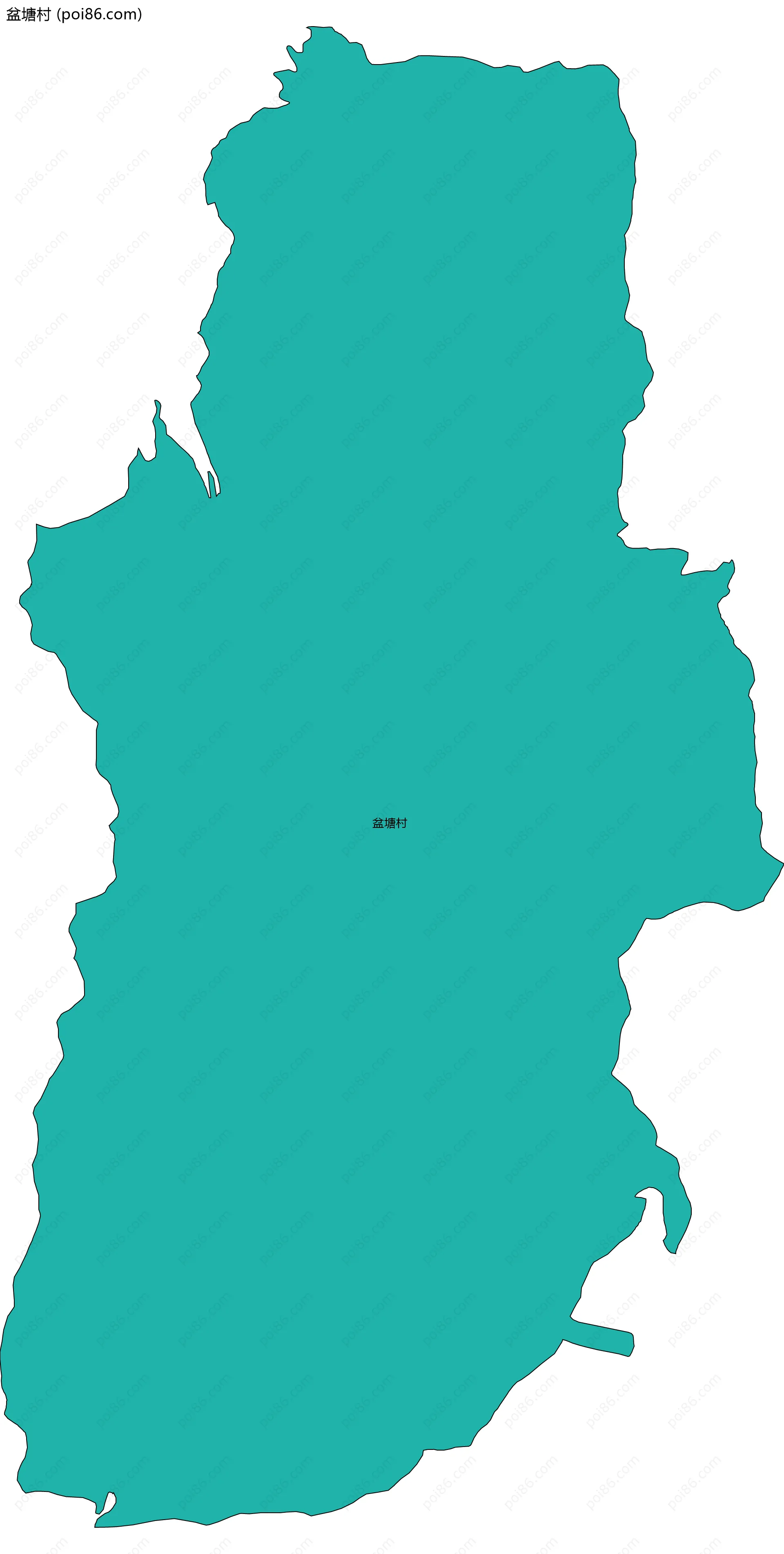 盆塘村边界地图