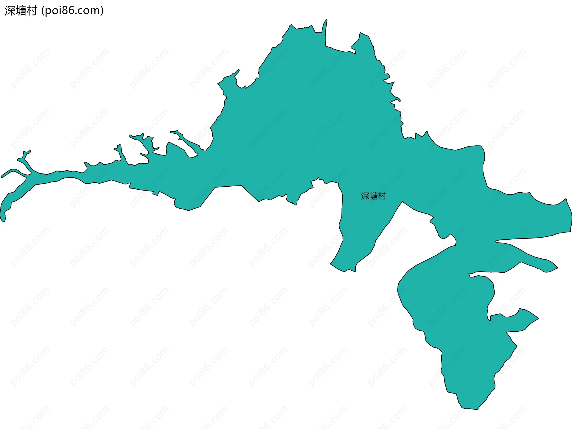 深塘村边界地图