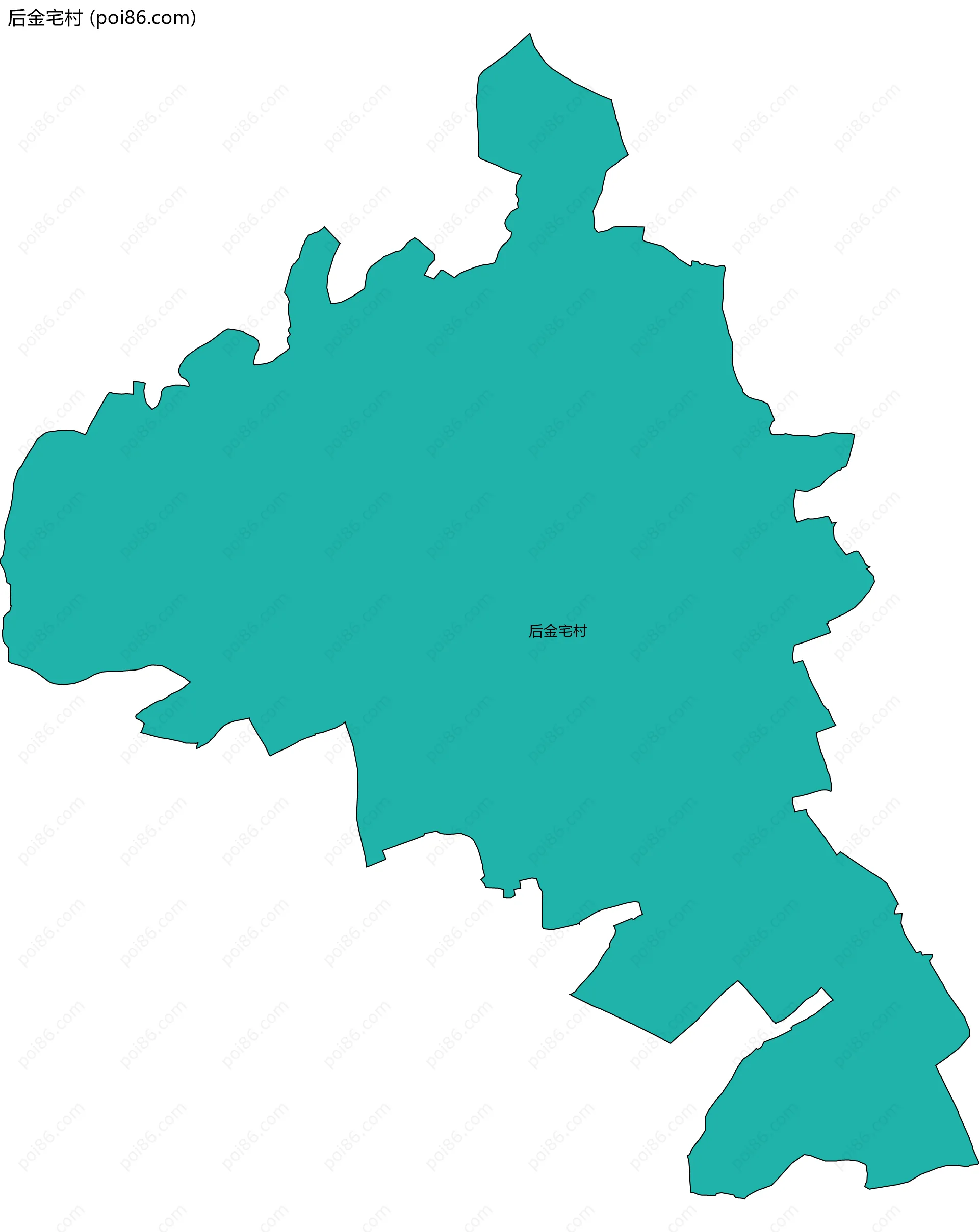 后金宅村边界地图