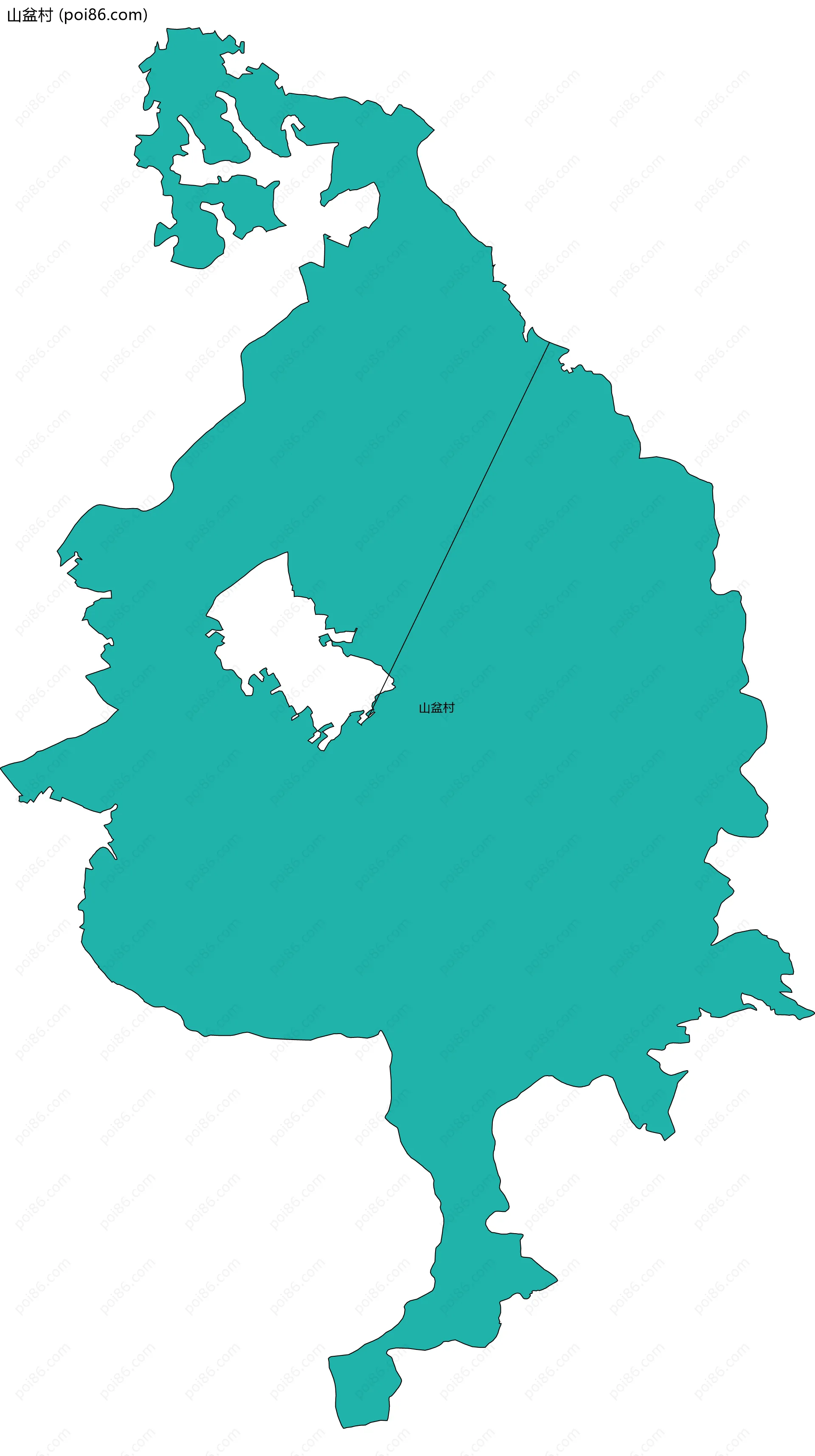 山盆村边界地图