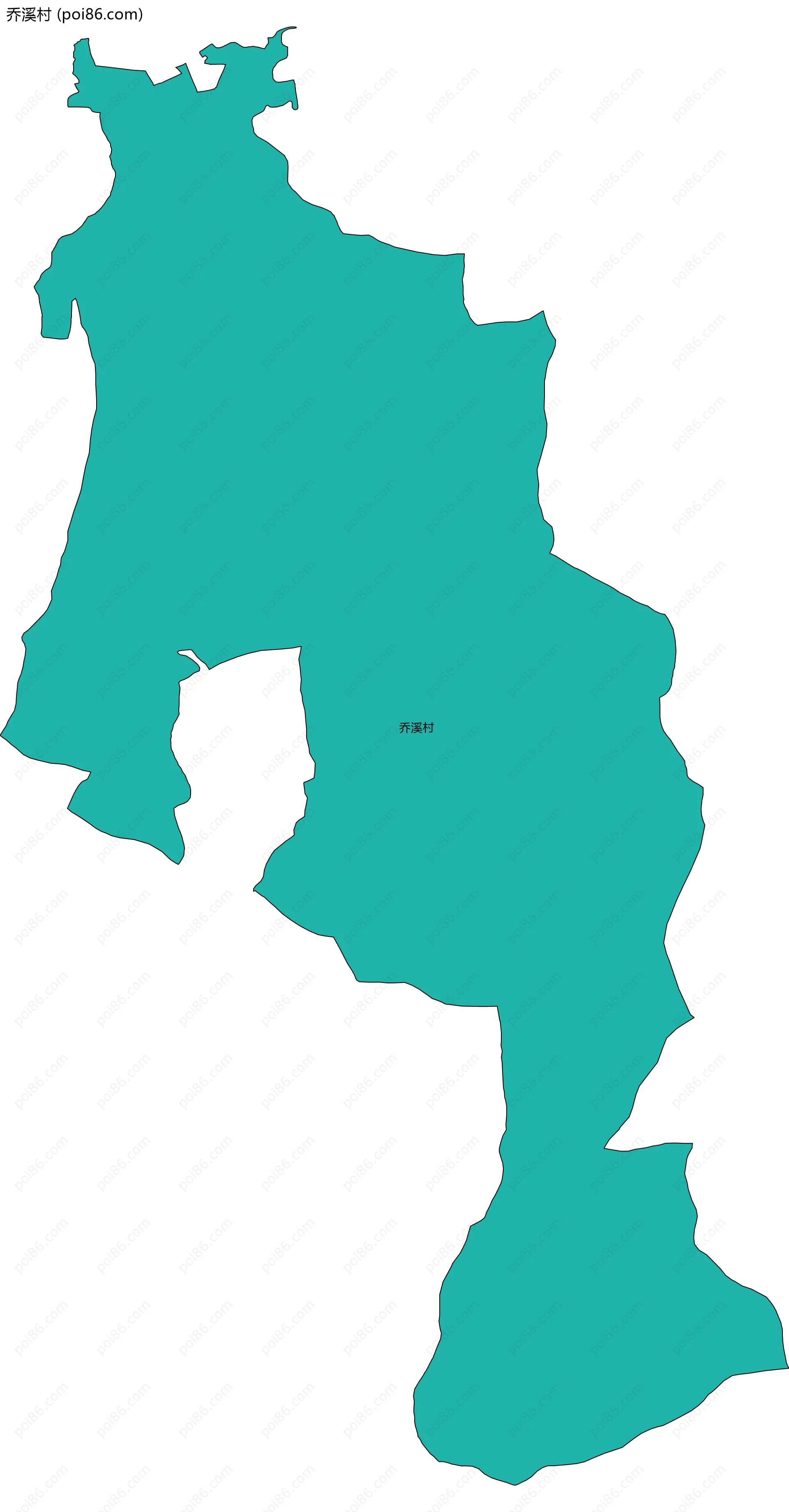 乔溪村边界地图