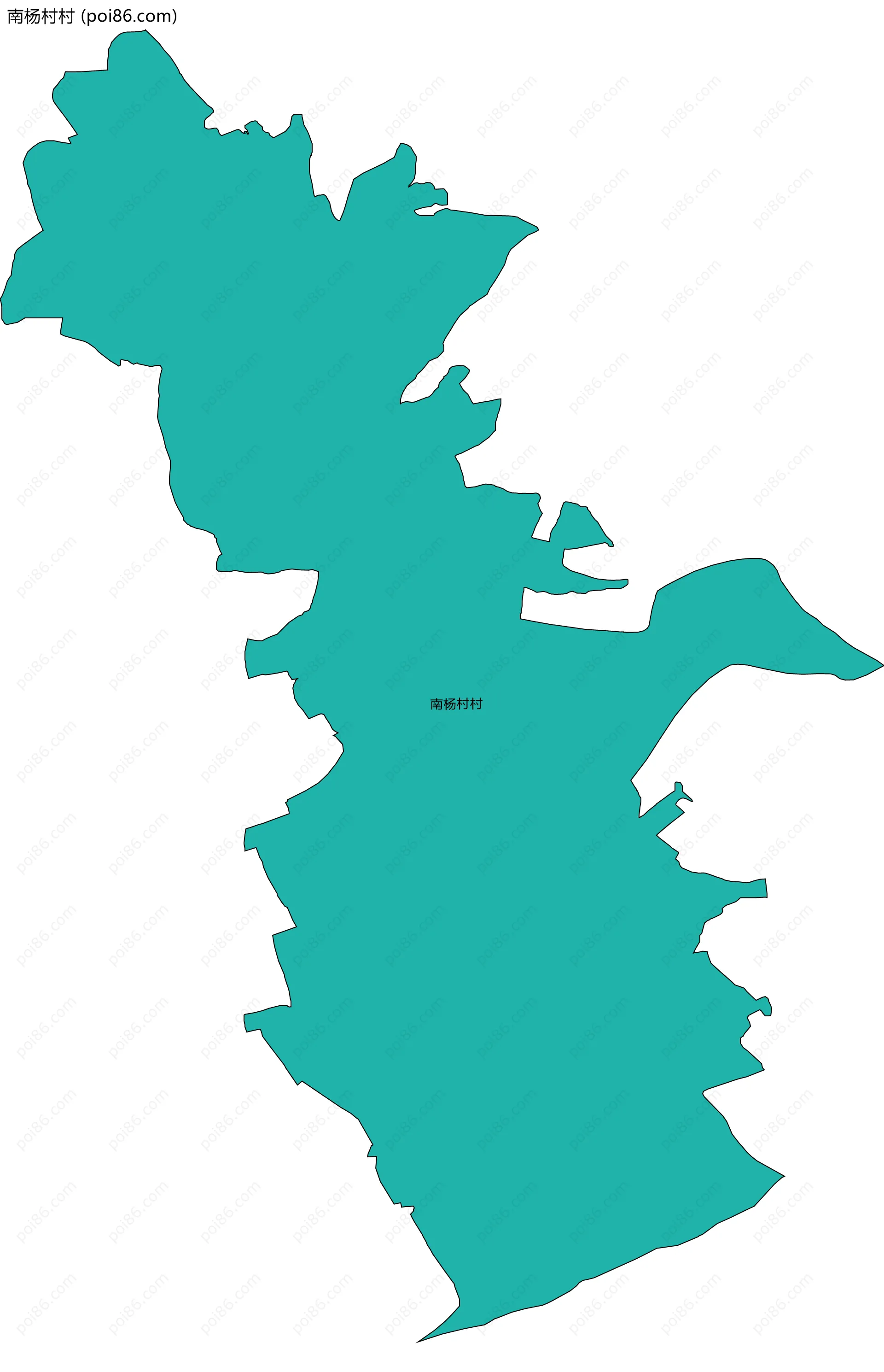 南杨村村边界地图