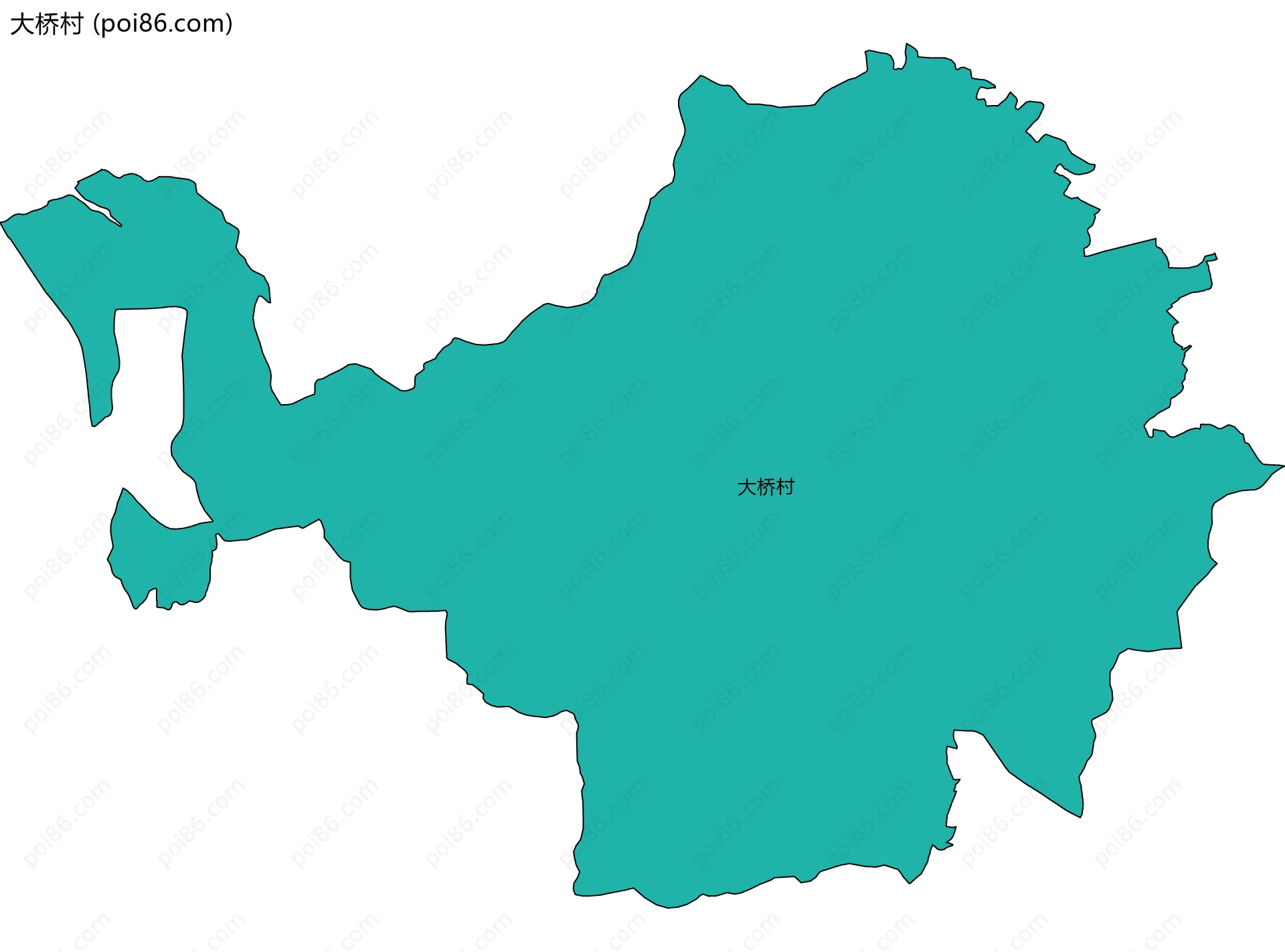 大桥村边界地图