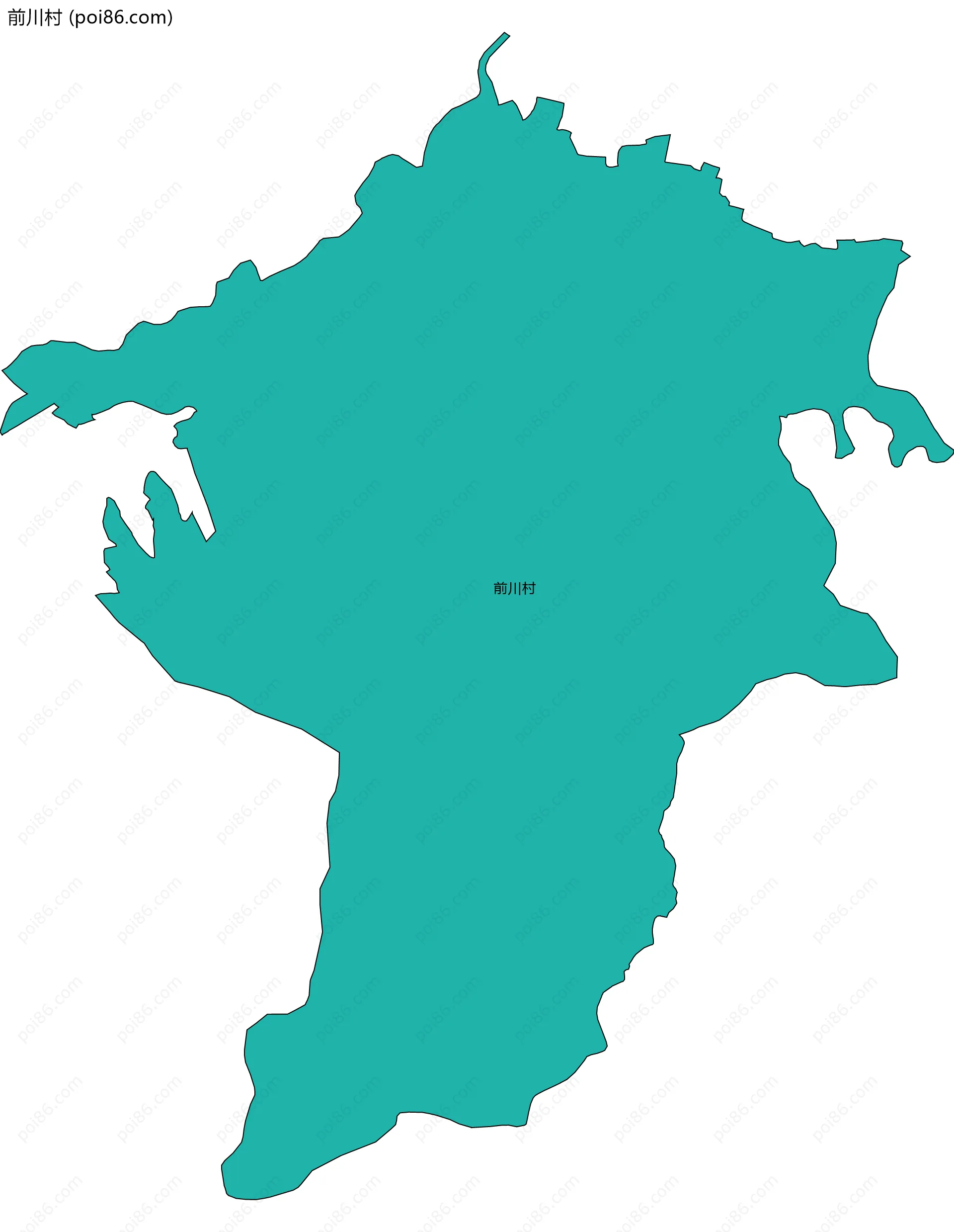前川村边界地图