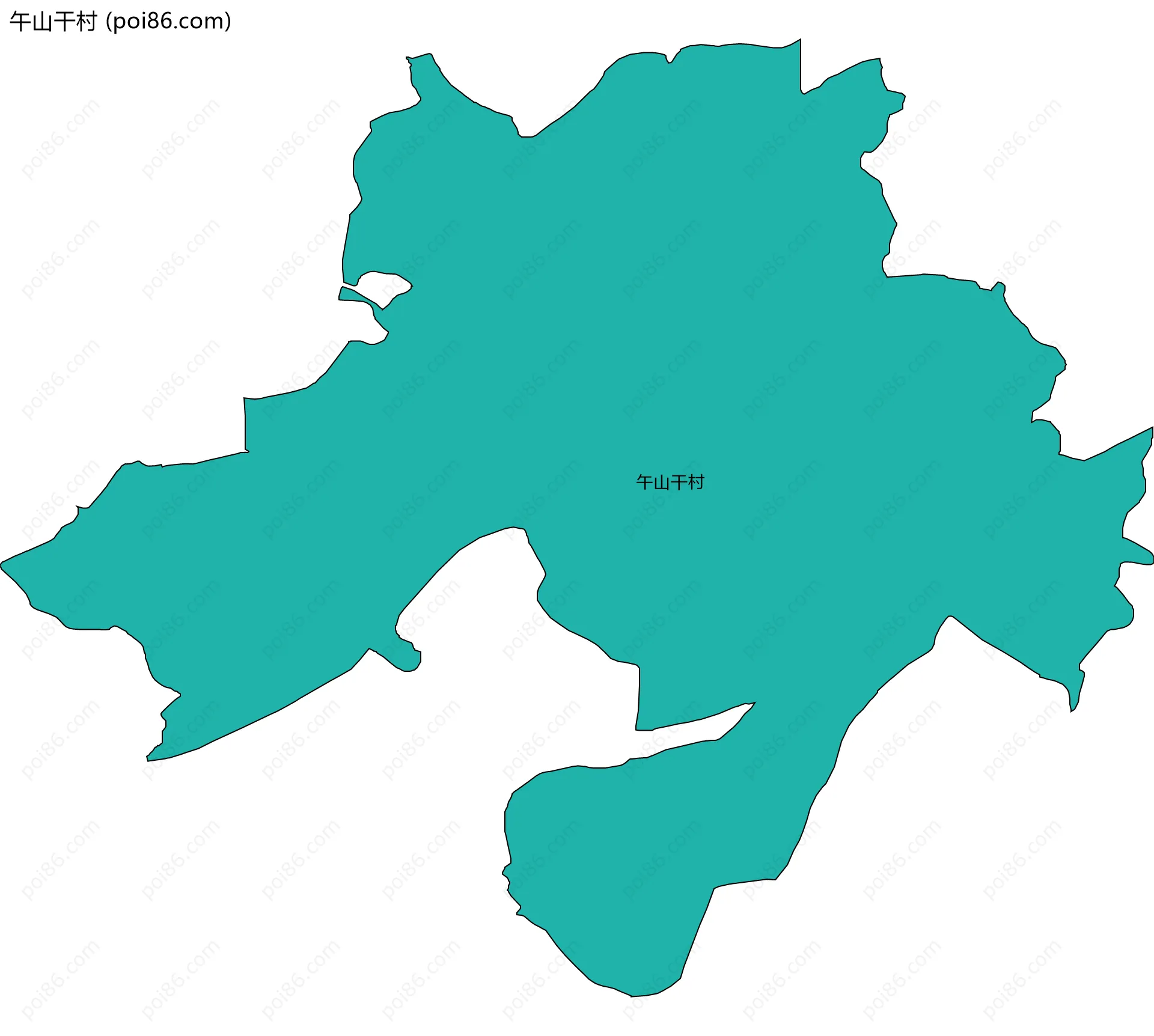 午山干村边界地图