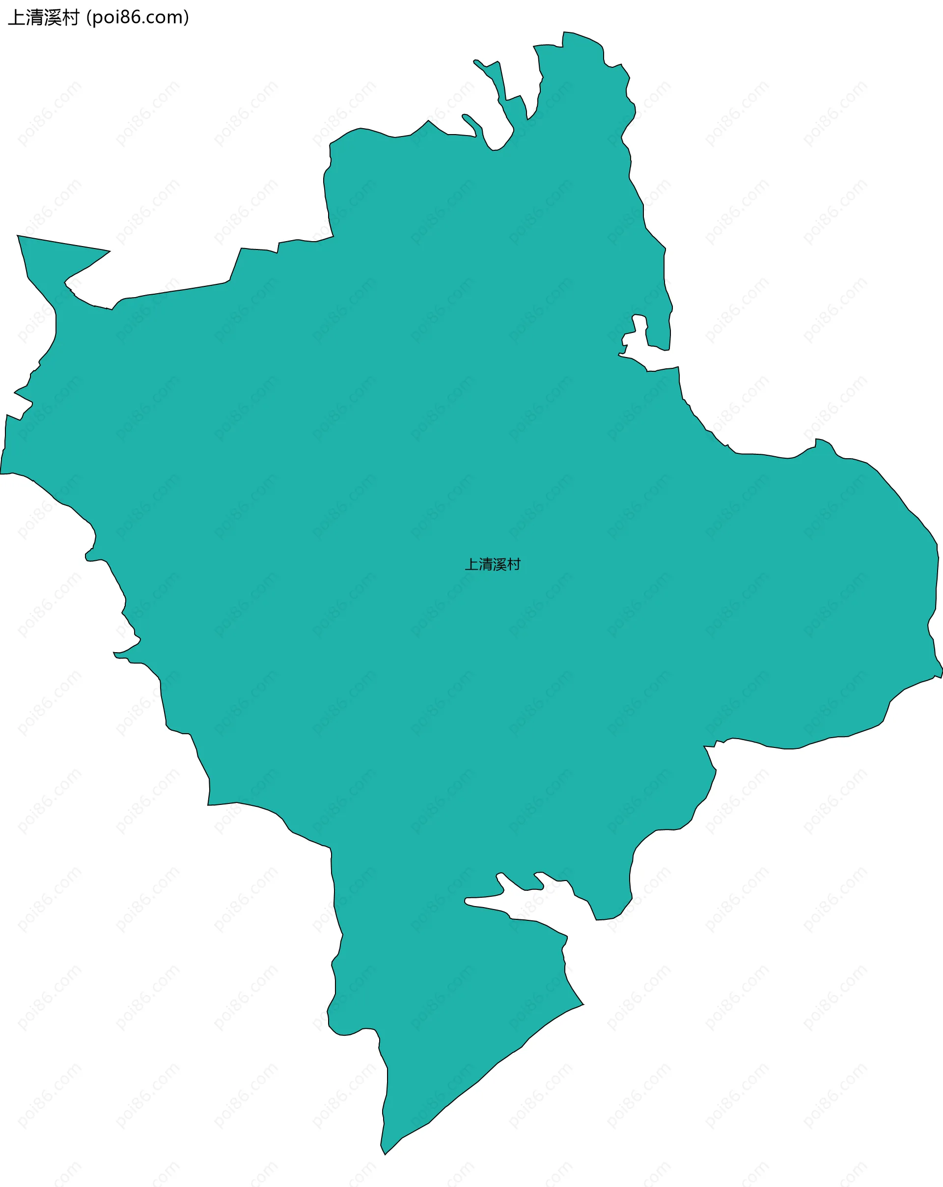 上清溪村边界地图