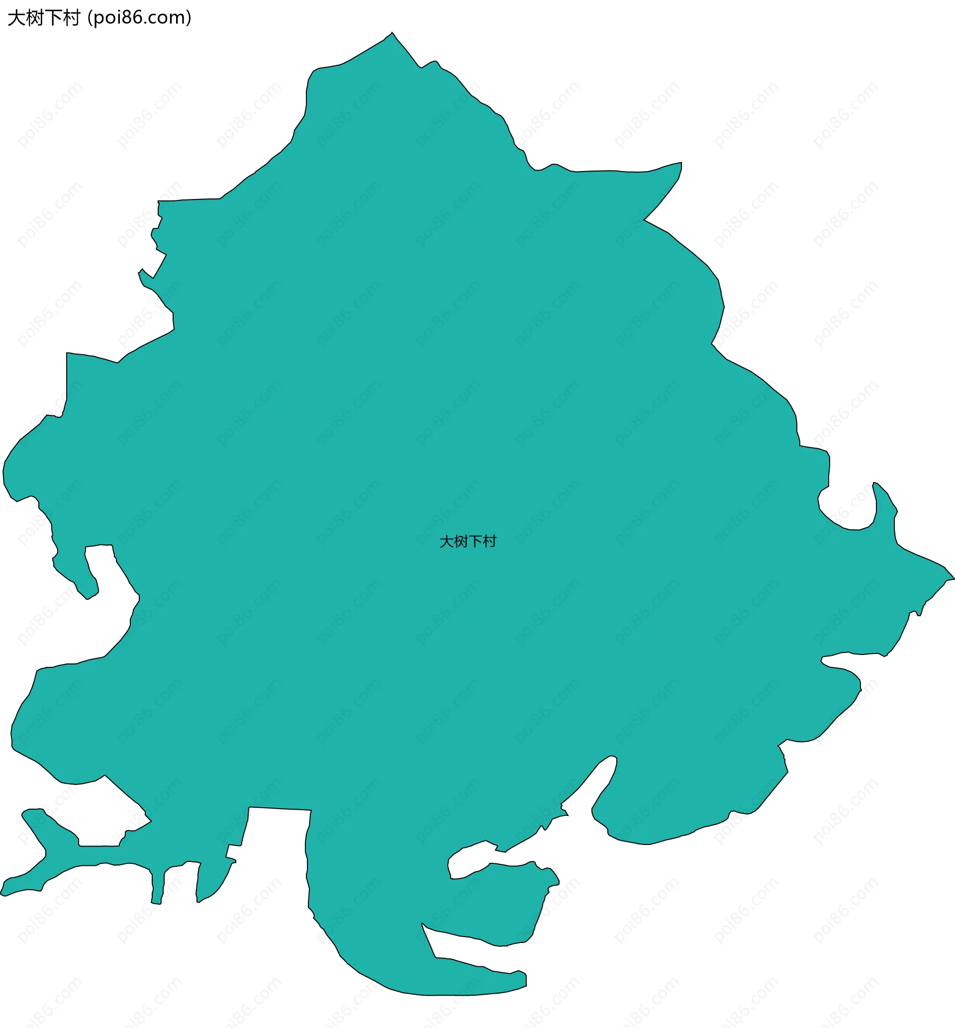 大树下村边界地图