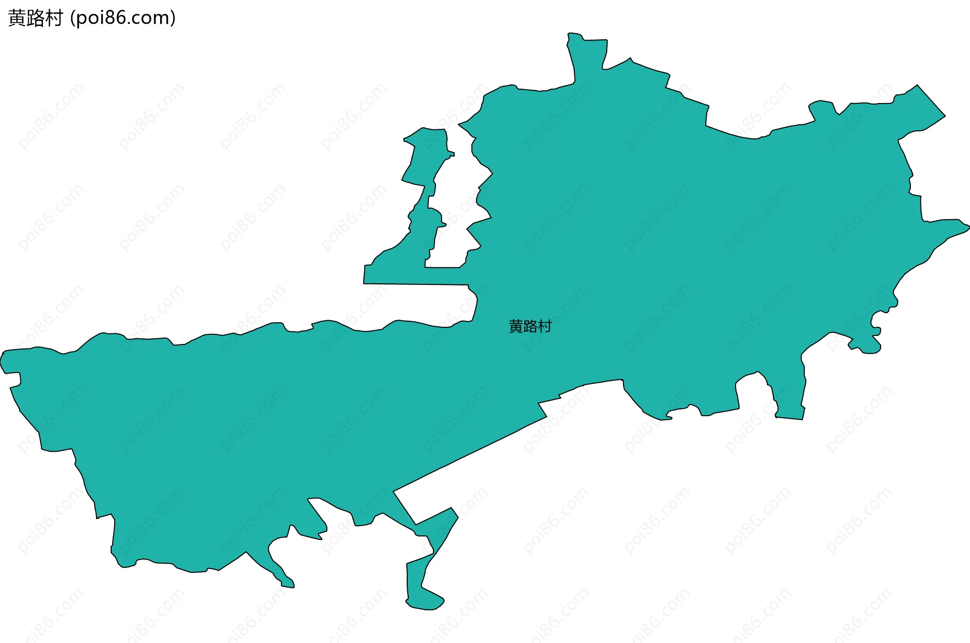 黄路村边界地图